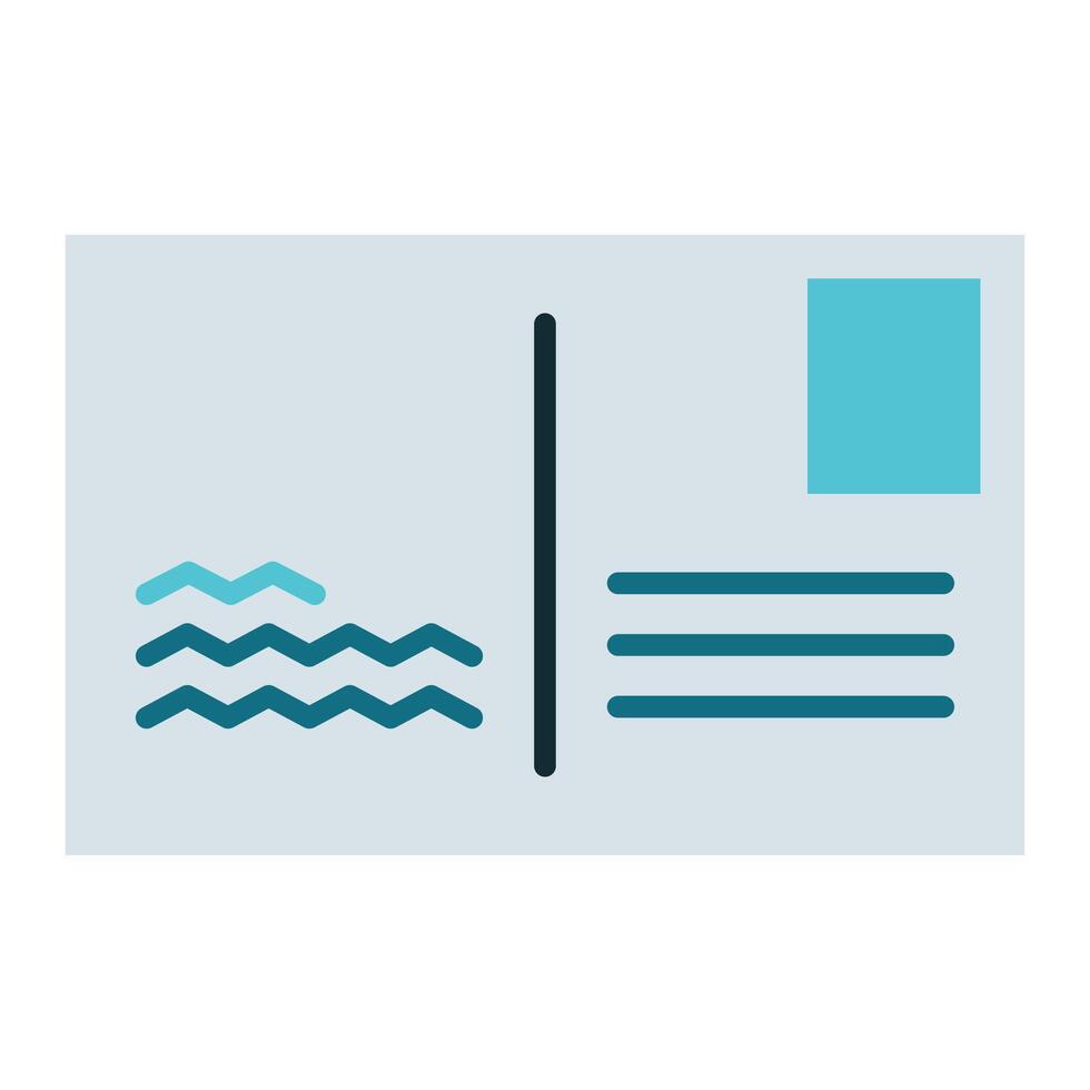 postcard icon, post office equipment icon vector