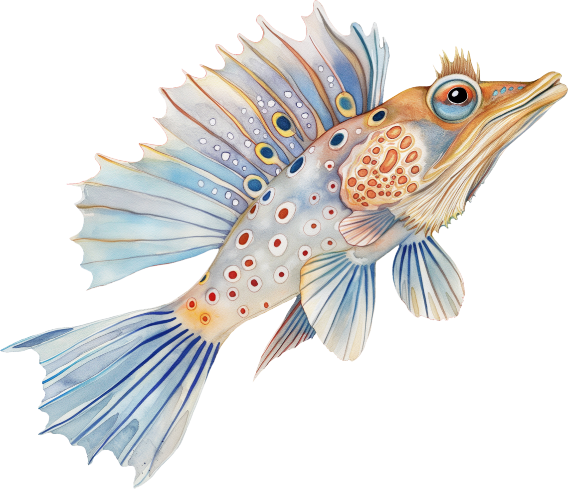 Flying Gurnard watercolor png