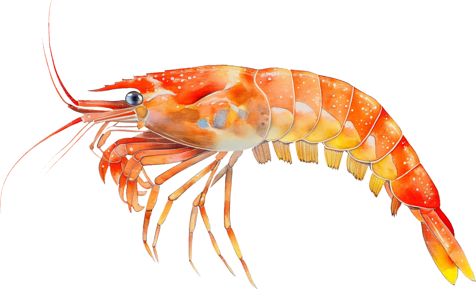 Emperor Shrimp watercolor png