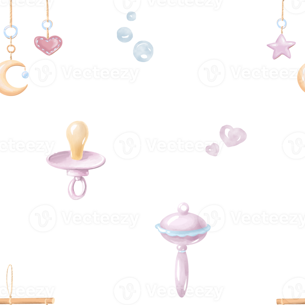 Baby newborn seamless pattern png