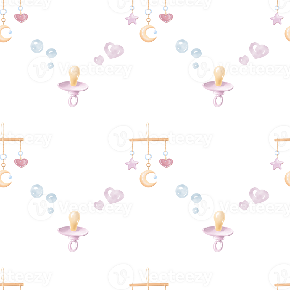 Baby newborn seamless pattern png
