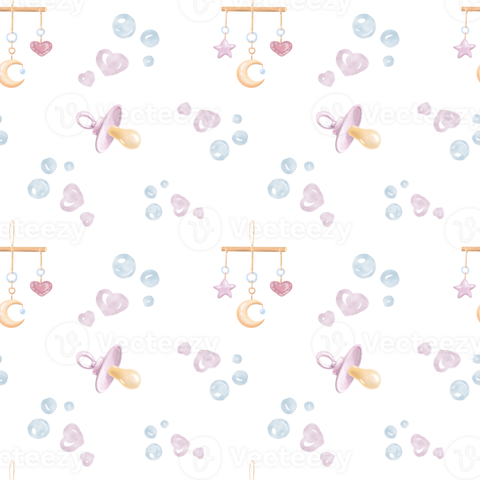 Baby newborn seamless pattern png