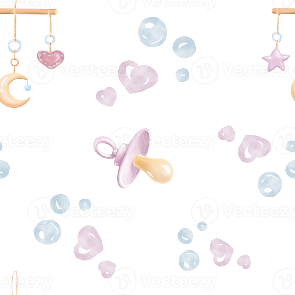 Baby newborn seamless pattern png