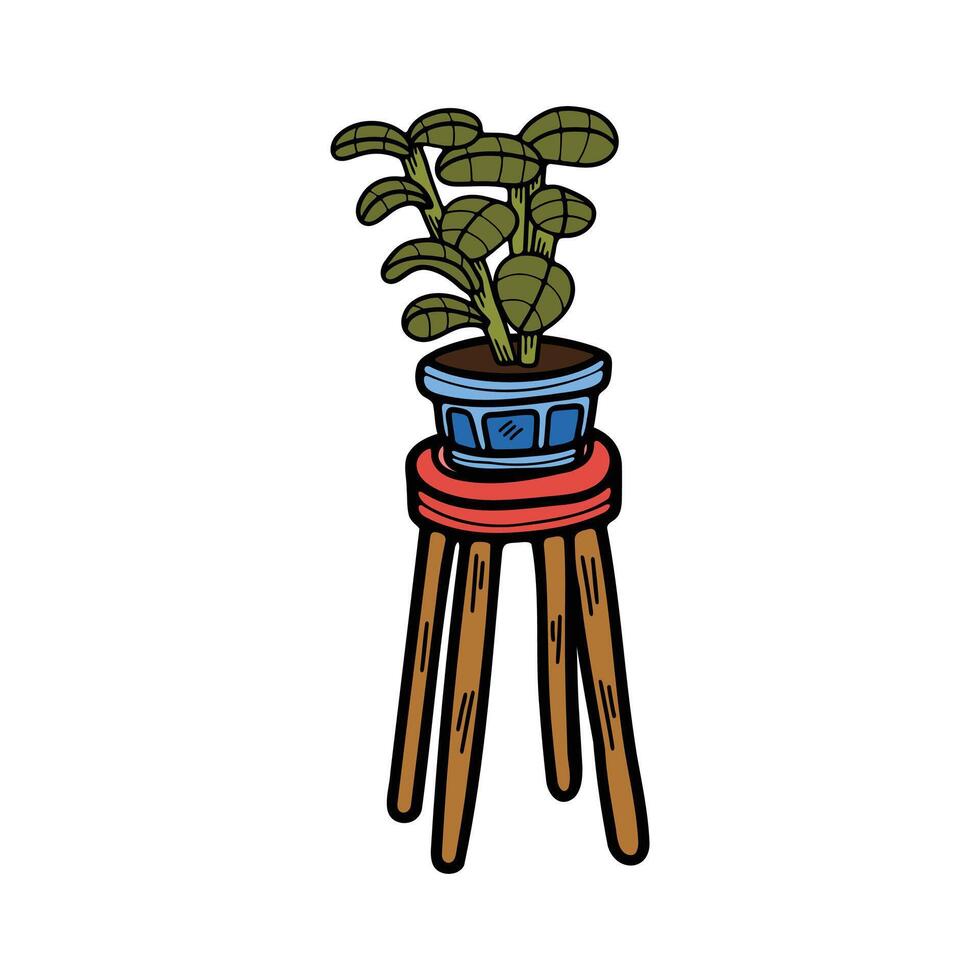 isolate houseplants on background vector