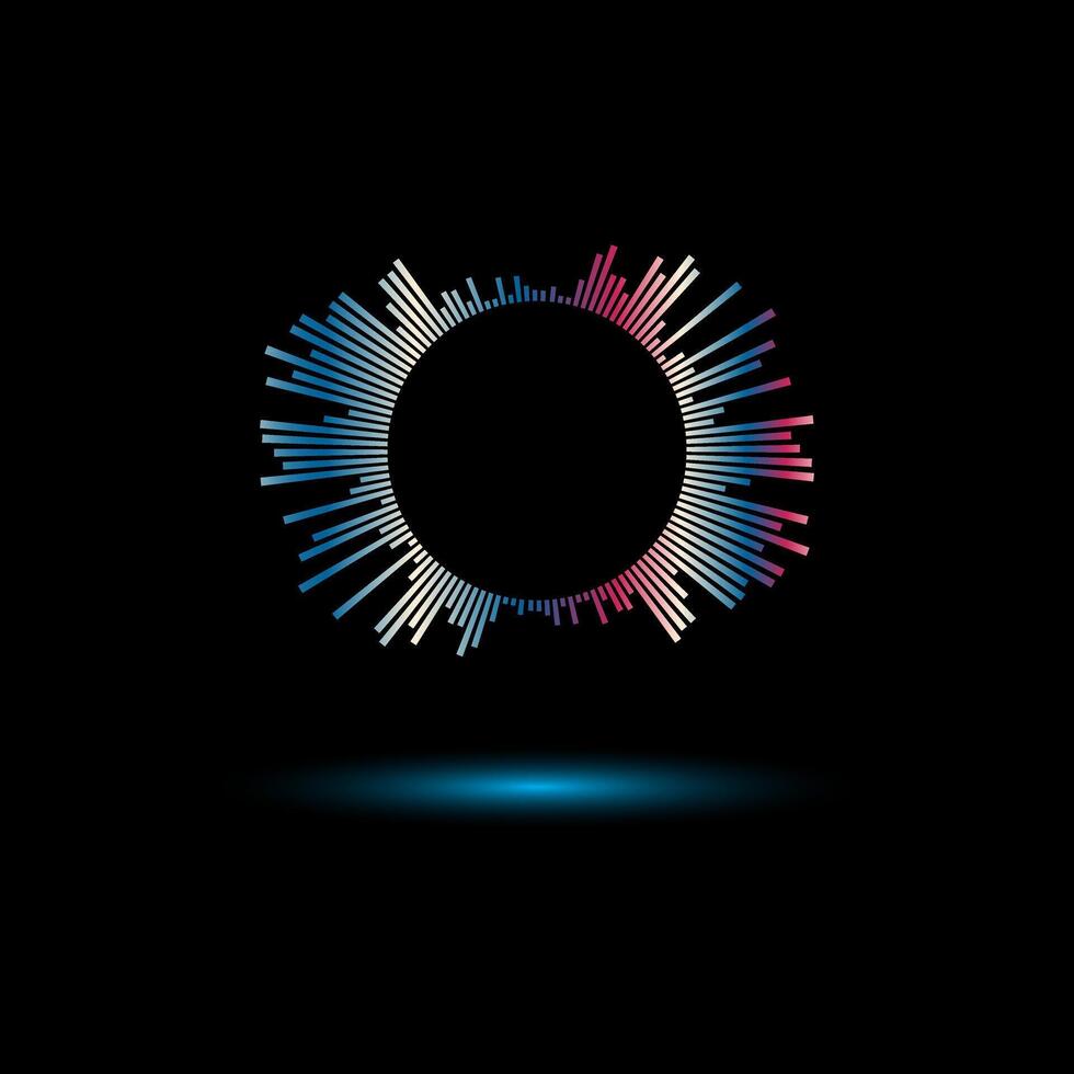 sound wave audio dark background vector