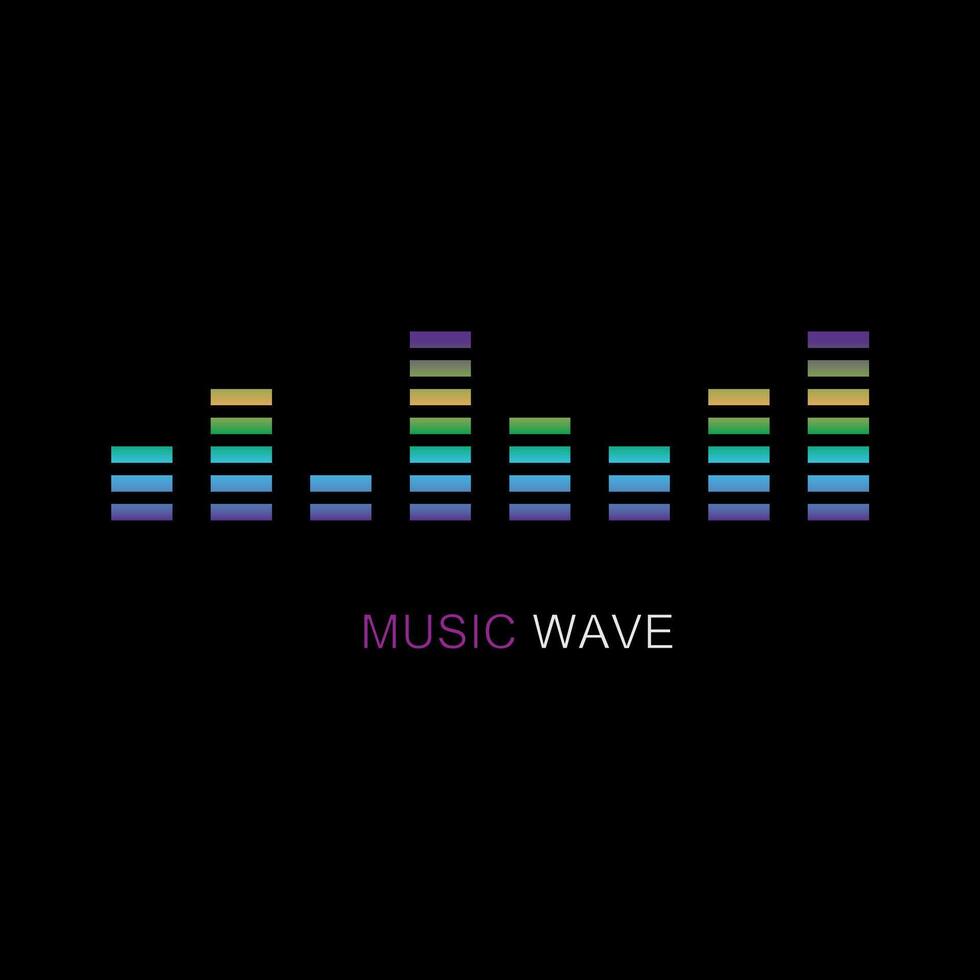sound wave audio dark background vector