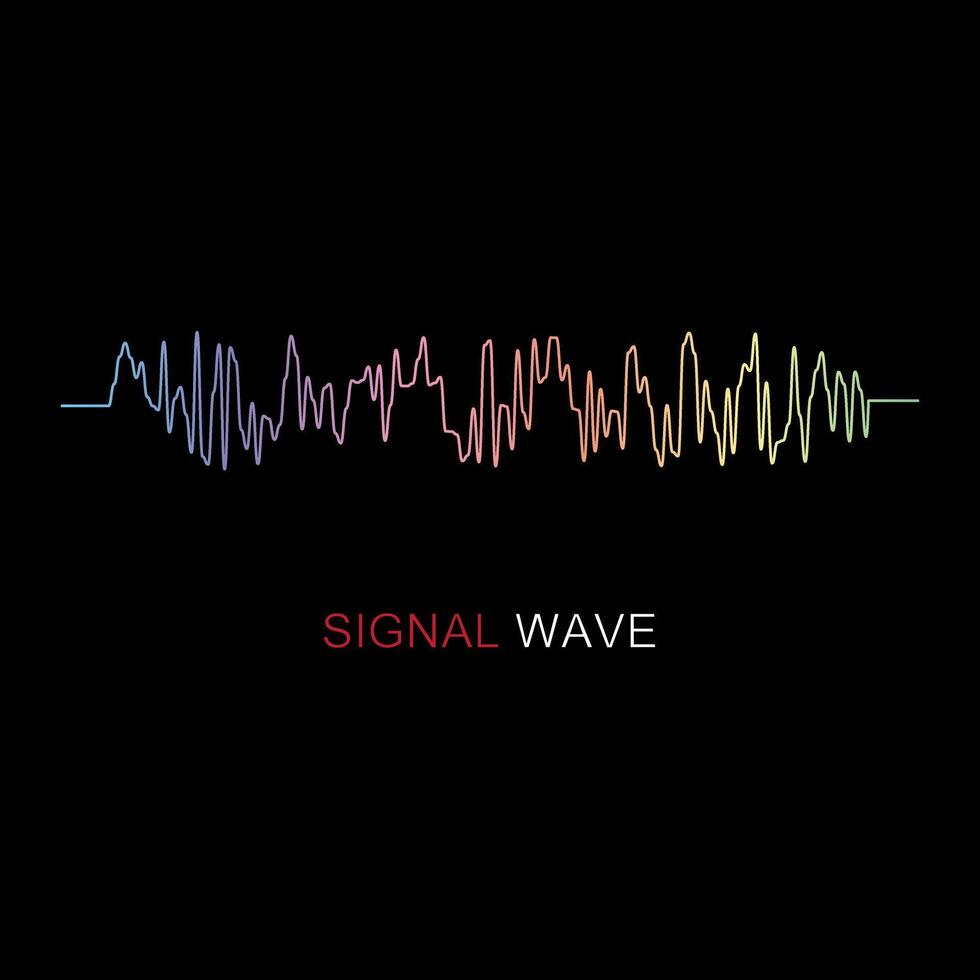 sound wave audio dark background vector