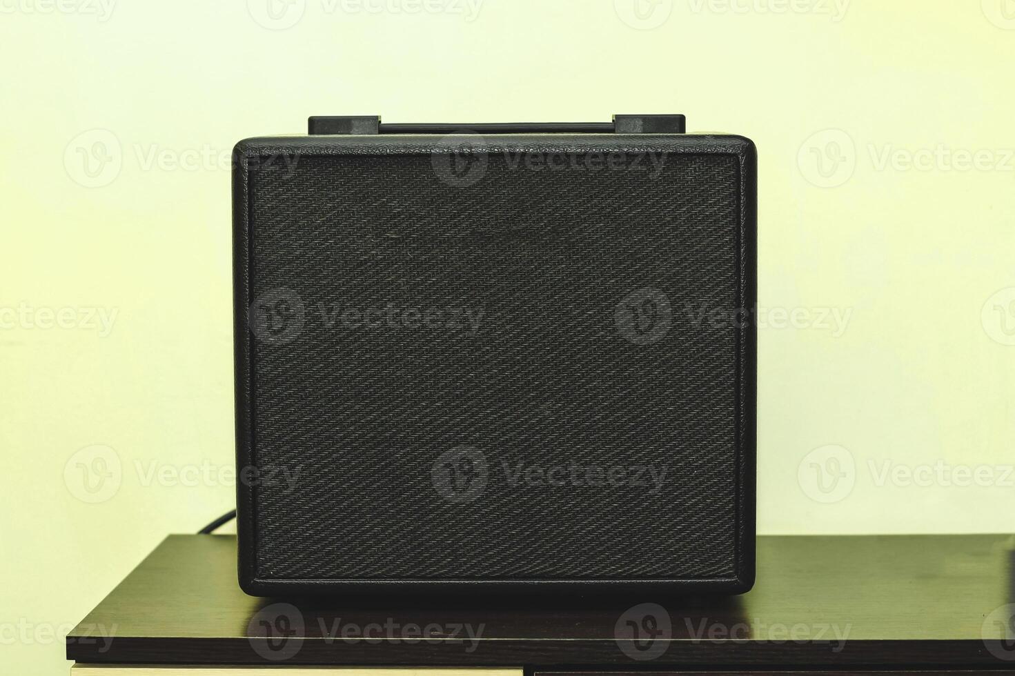 Black combo amp speaker for electric guitar. photo