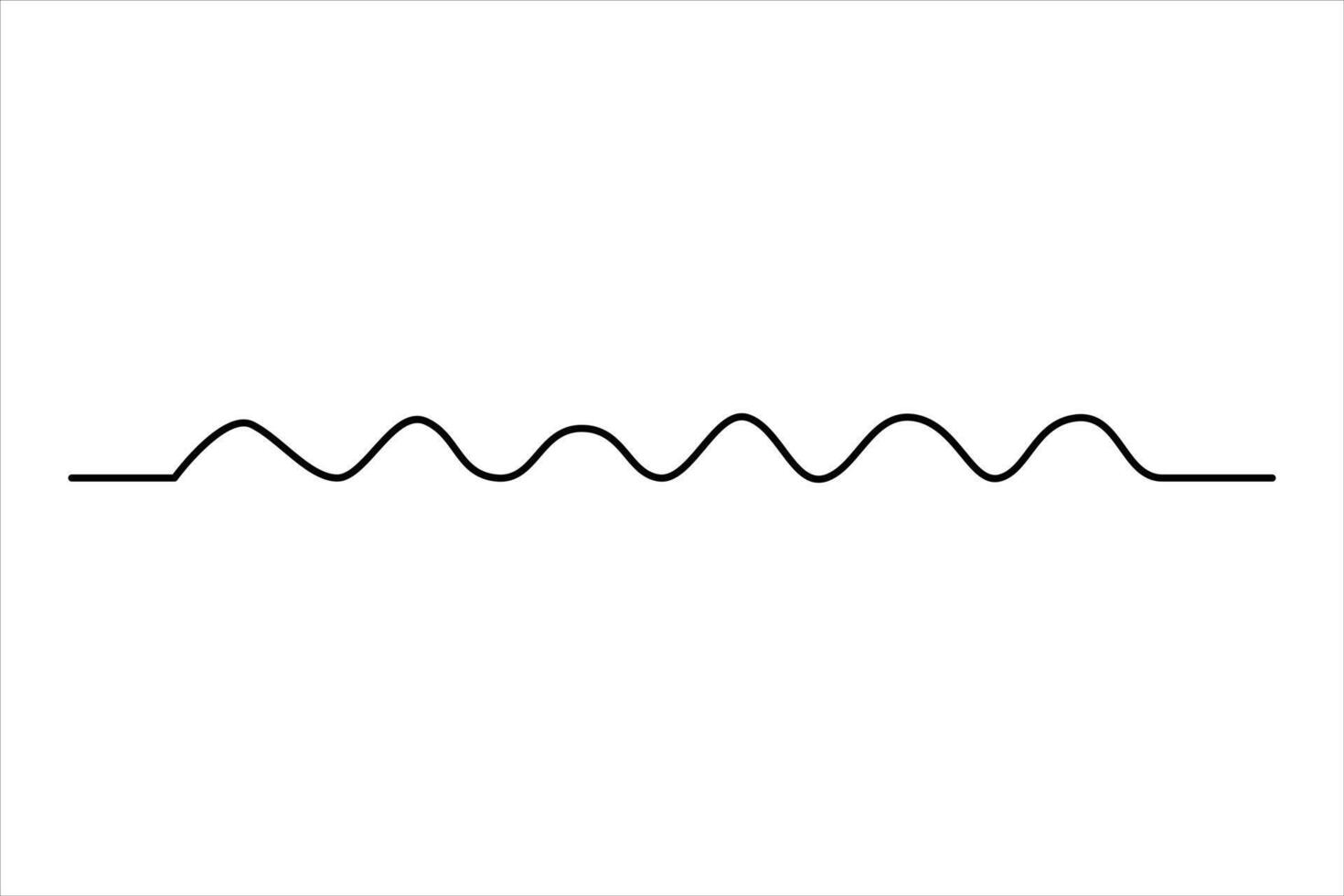Continuous one line drawing of ocean sea wave outline line art illustration vector