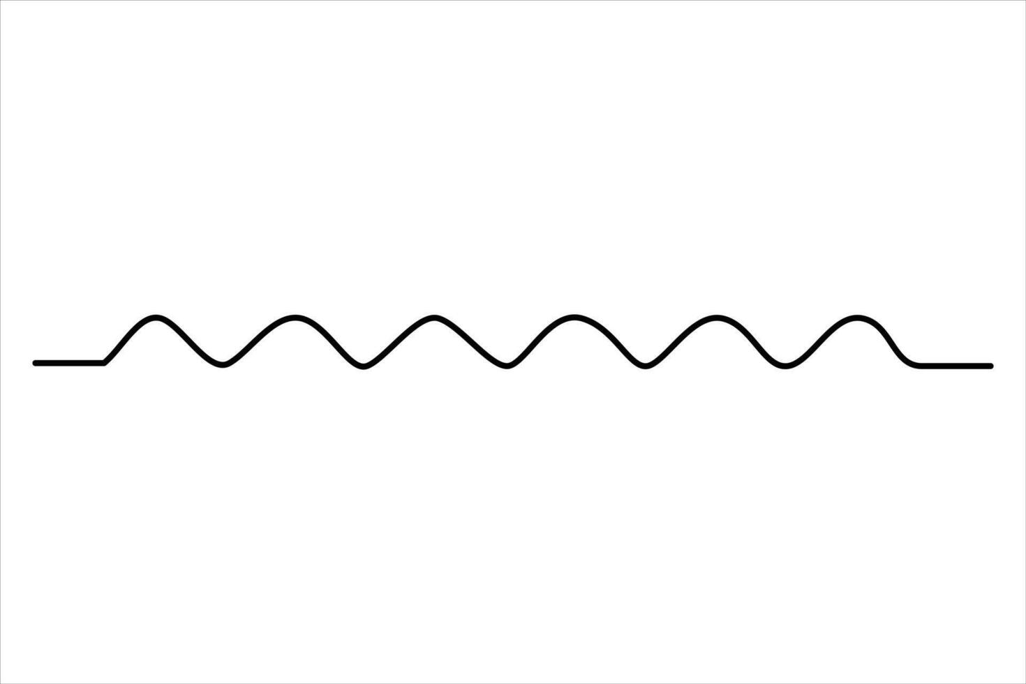Continuous one line drawing of ocean sea wave outline line art illustration vector