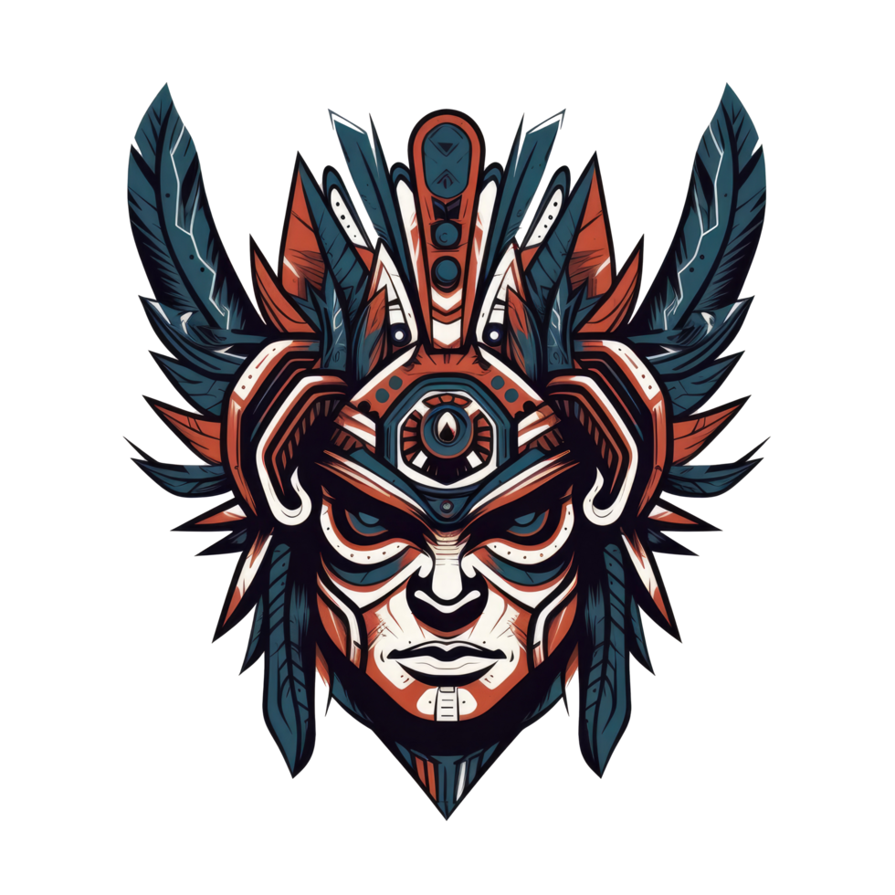 cool devil mask illustration for your tshirt design png