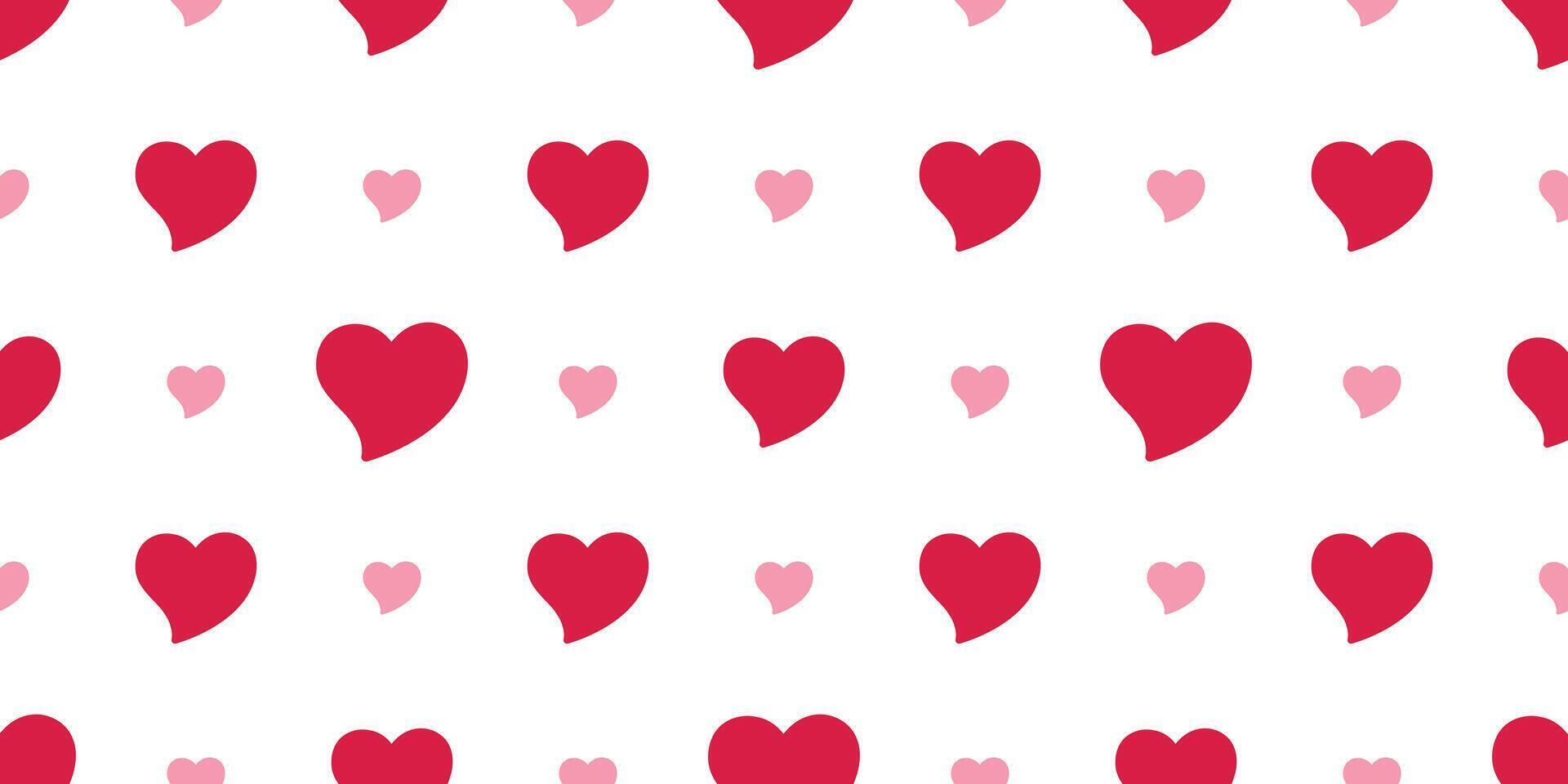 heart seamless pattern valentine cartoon doodle tile background repeat wallpaper scarf isolated illustration red design vector