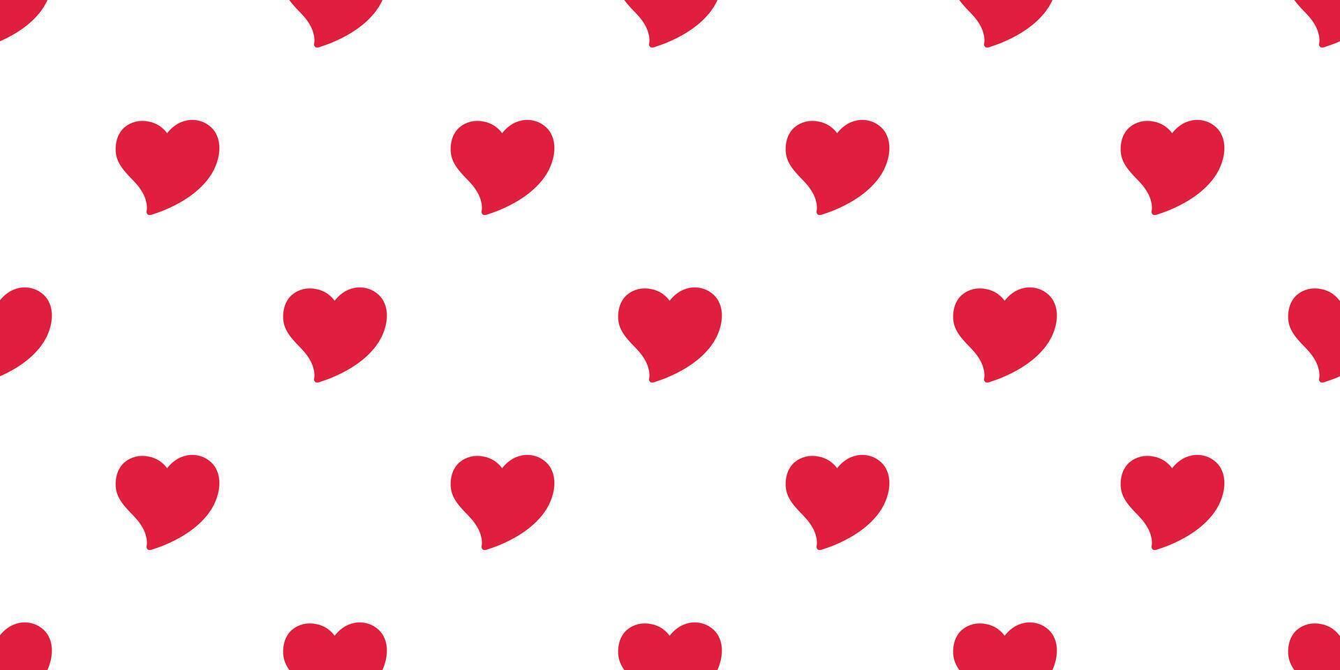 heart seamless pattern valentine cartoon doodle tile background repeat wallpaper scarf isolated illustration red design vector