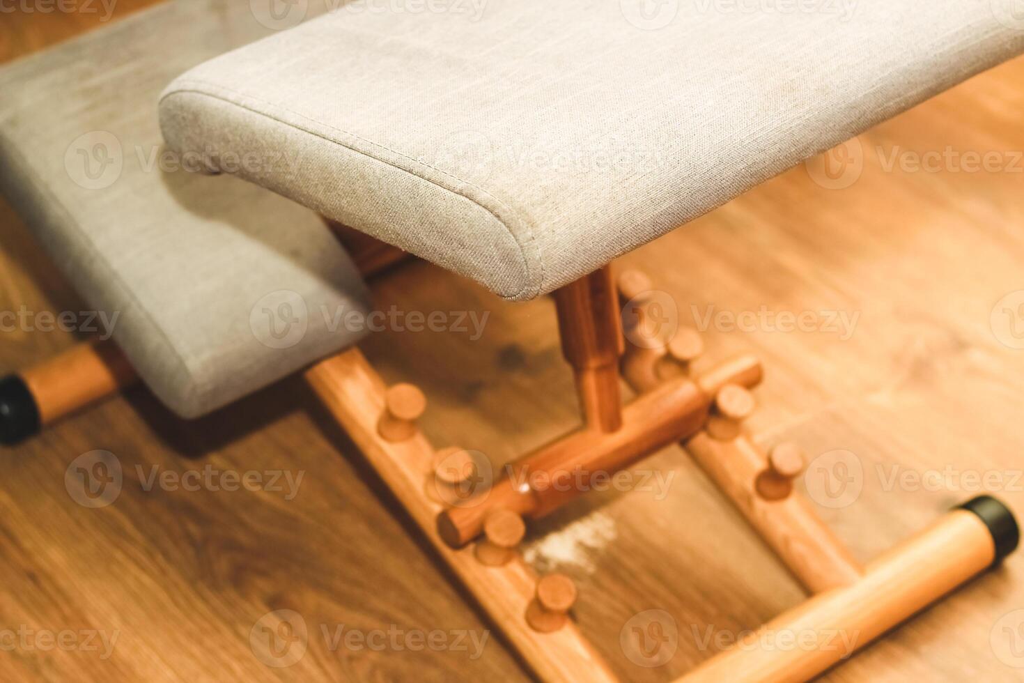 Orthopedic massage chair for posture correction. photo