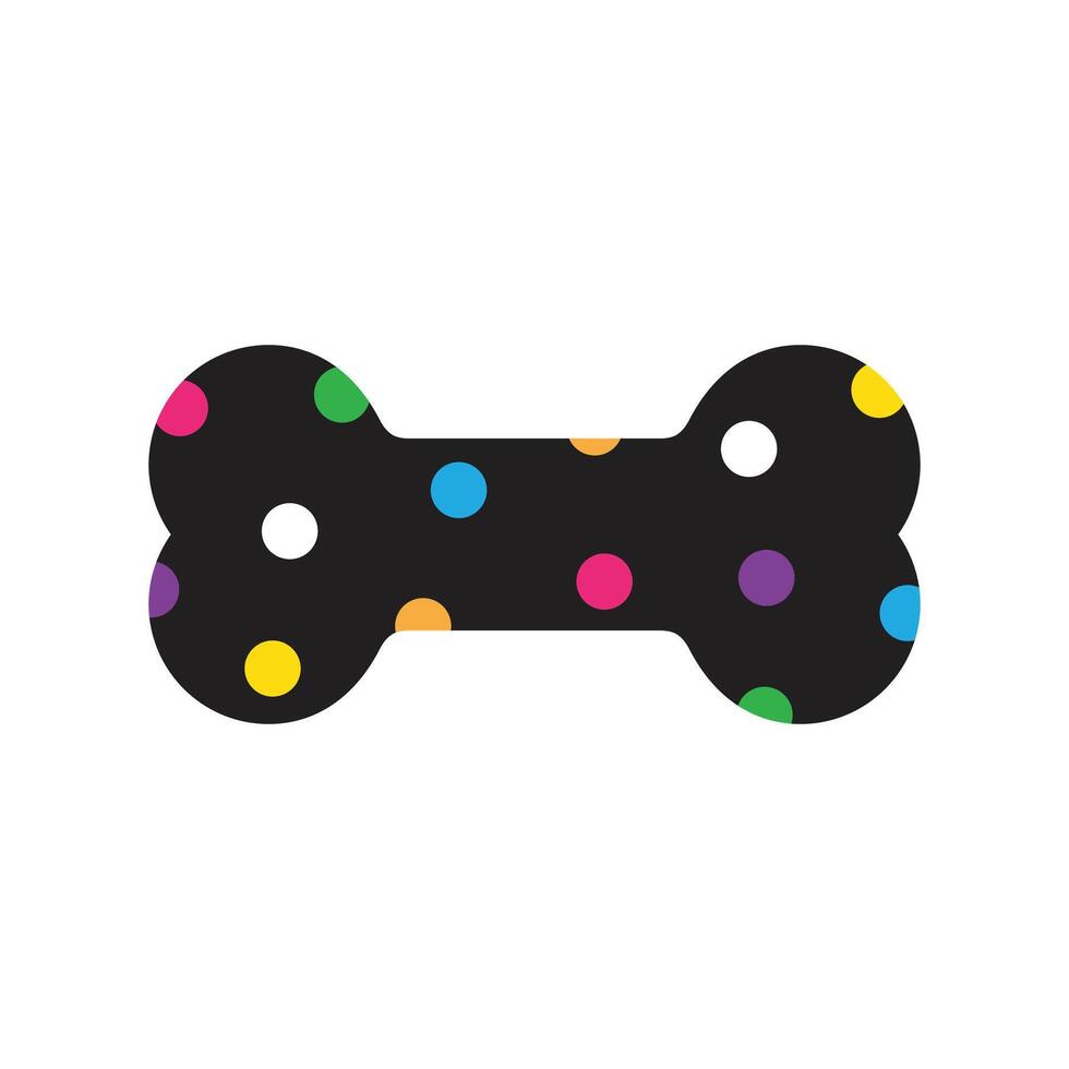 dog bone icon polka dot footprint paw french bulldog pet puppy cartoon skeleton tile background scarf isolated repeat wallpaper illustration doodle design vector