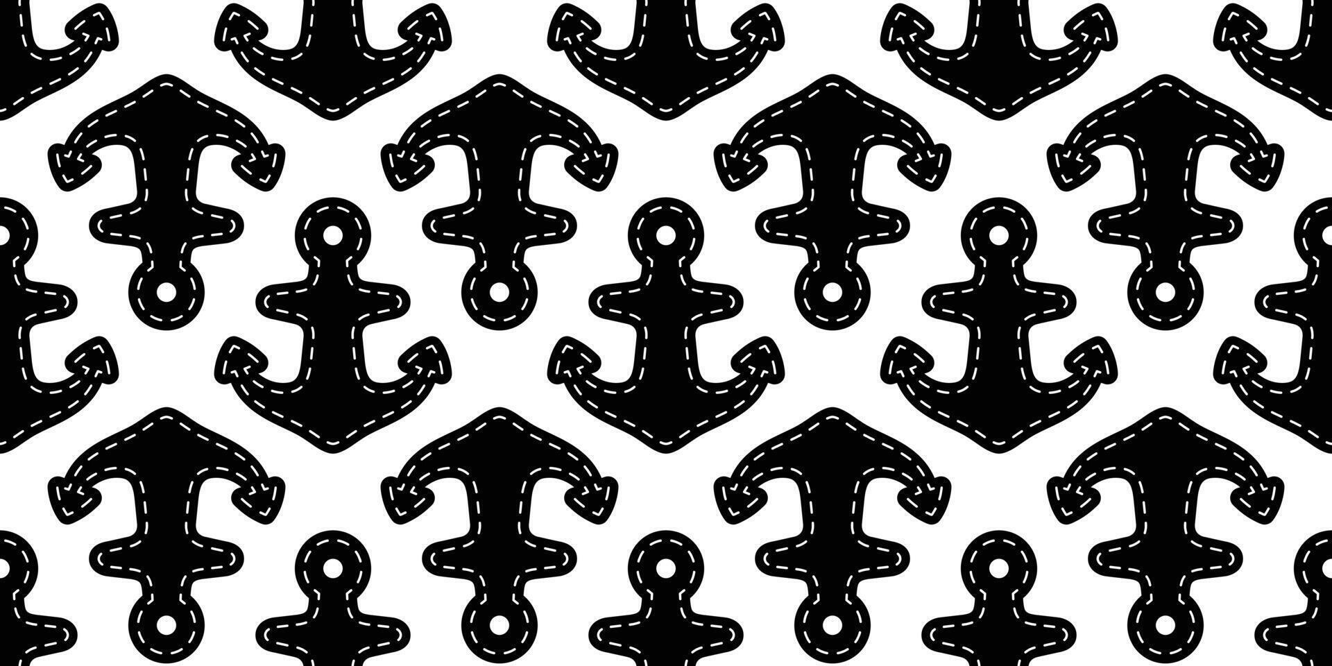 Anchor seamless pattern boat dash line helm pirate maritime Nautical scarf isolated ocean sea tile background repeat wallpaper illustration design vector