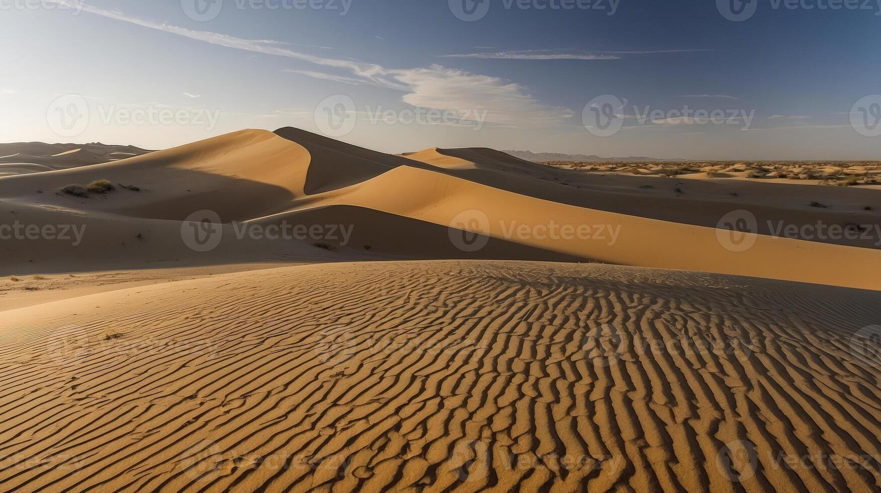Majestic sand desert landscape and background stock photo image