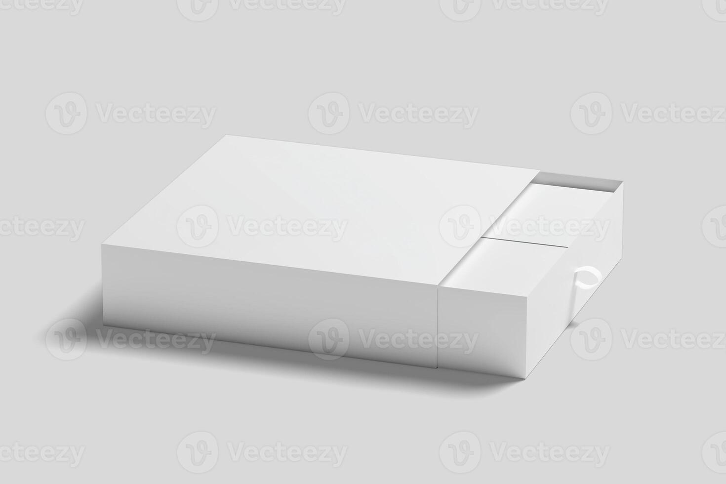Realistic Sliding Gift Box Illustration for Mockup. 3D Render. photo
