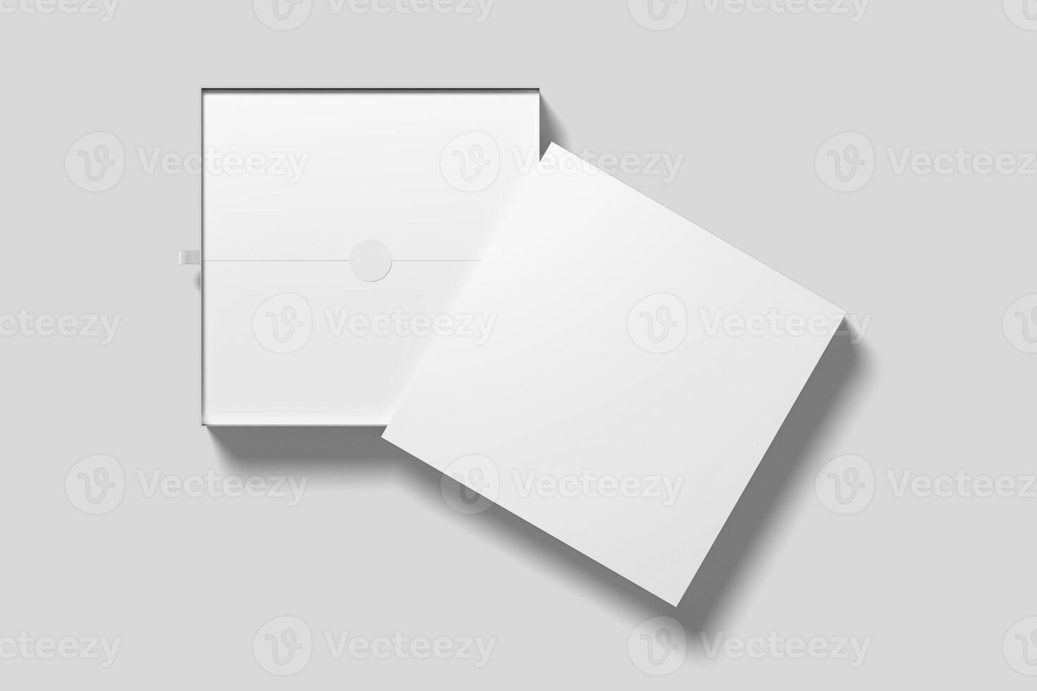 Realistic Sliding Gift Box Illustration for Mockup. 3D Render. photo