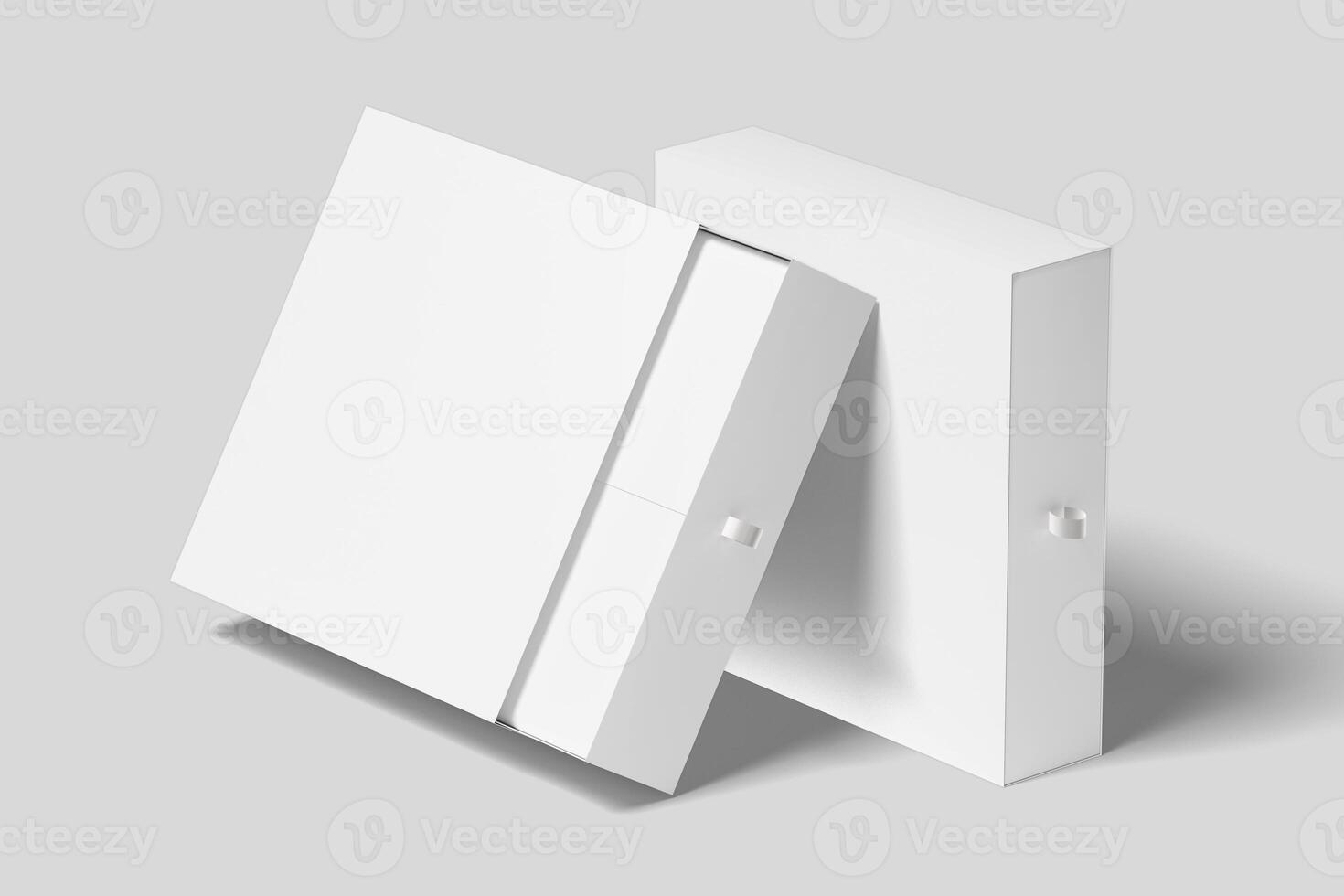 Realistic Sliding Gift Box Illustration for Mockup. 3D Render. photo
