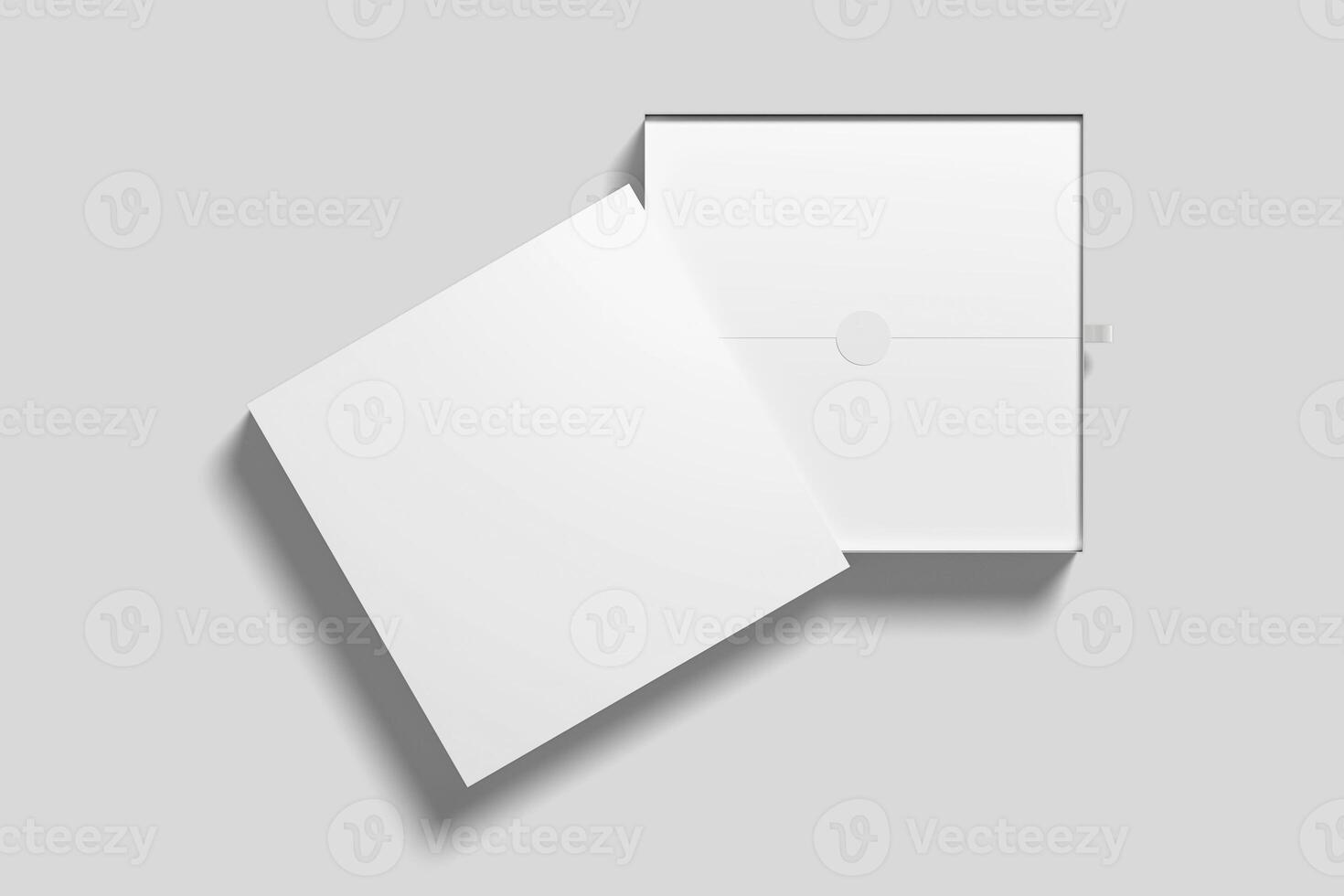 Realistic Sliding Gift Box Illustration for Mockup. 3D Render. photo