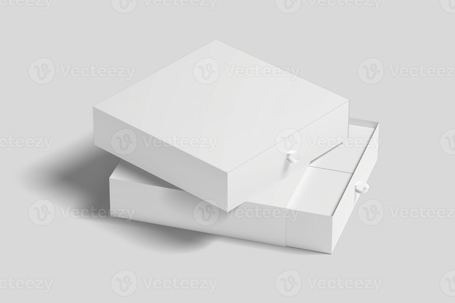 Realistic Sliding Gift Box Illustration for Mockup. 3D Render. photo