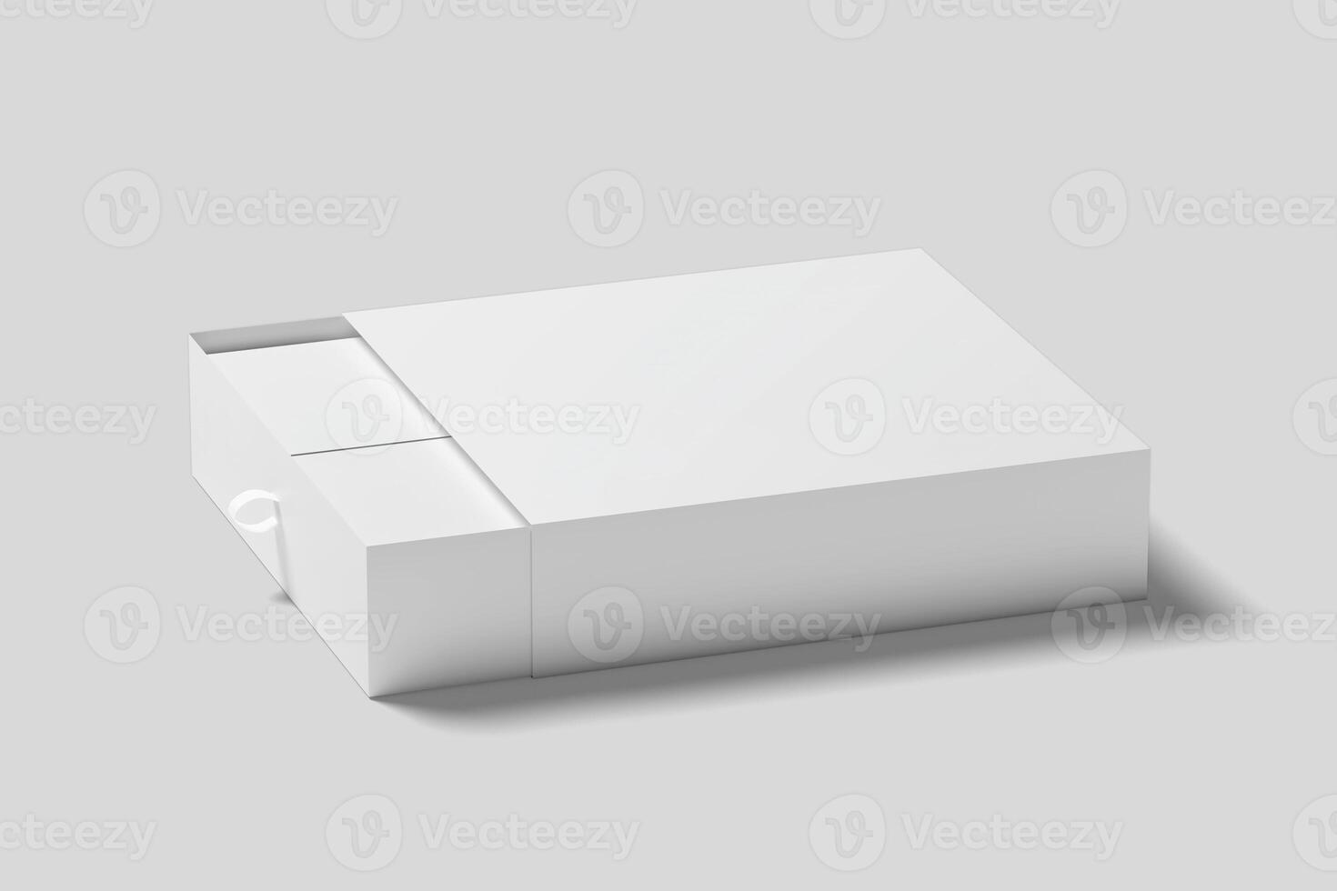 Realistic Sliding Gift Box Illustration for Mockup. 3D Render. photo