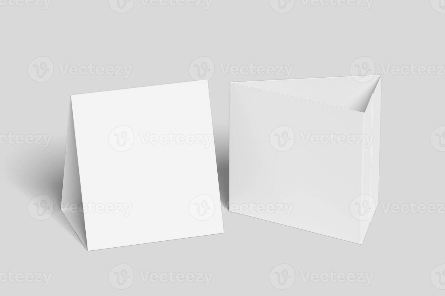 Realistic Table Tent Illustration for Mockup. 3D Render. photo