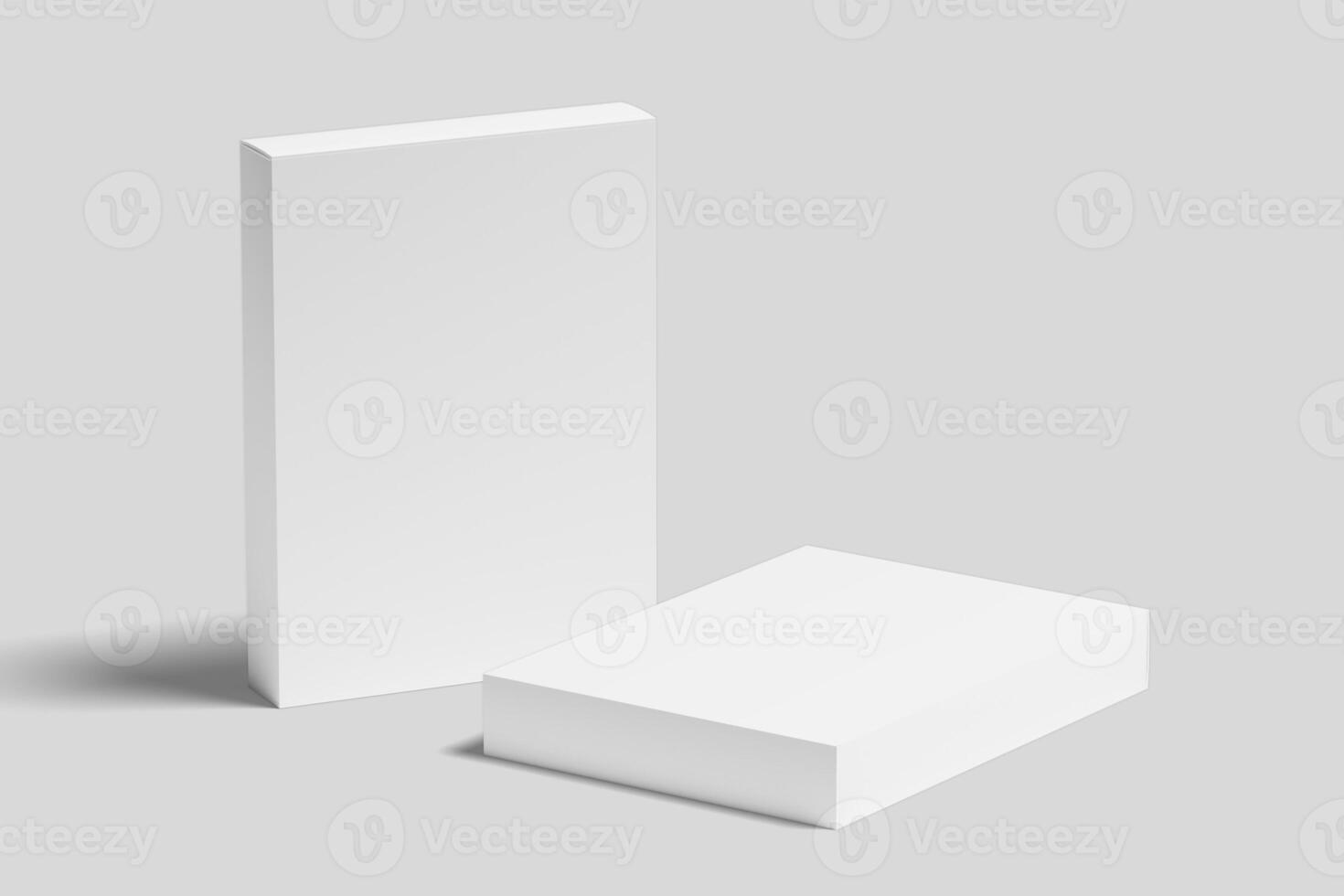 Realistic Software Box Packaging Illustration for Mockup. 3D Render. photo