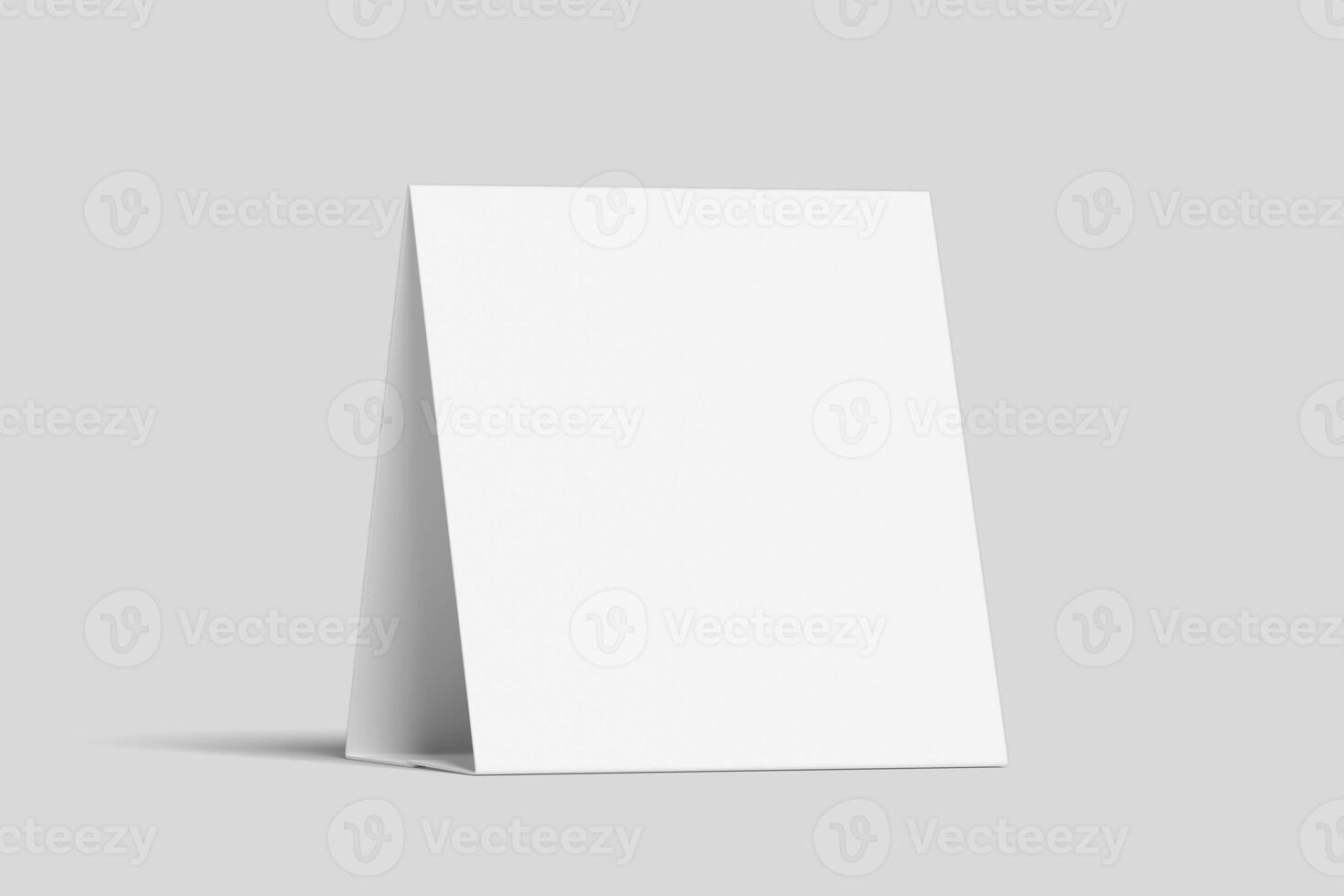 Realistic Table Tent Illustration for Mockup. 3D Render. photo