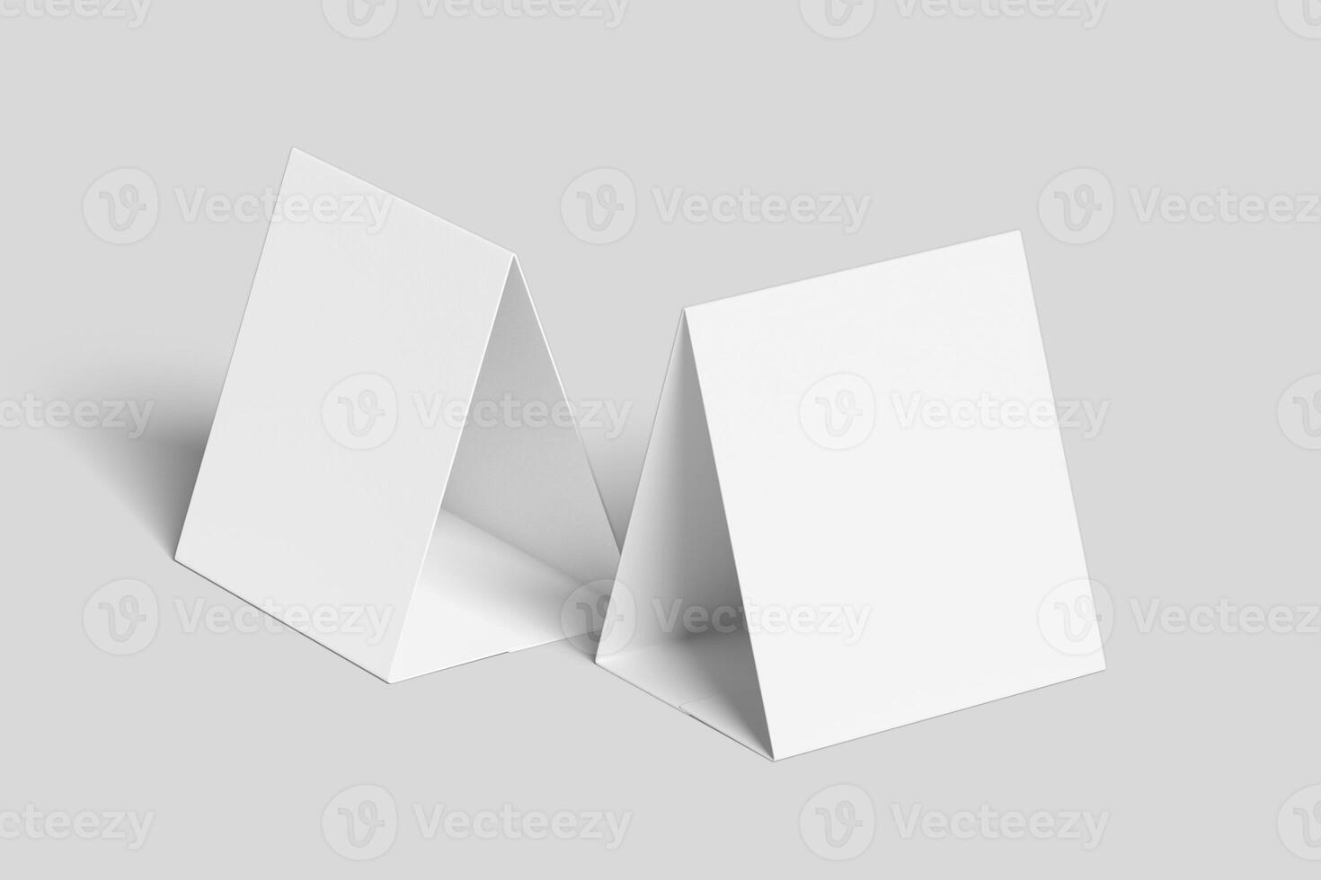 Realistic Table Tent Illustration for Mockup. 3D Render. photo