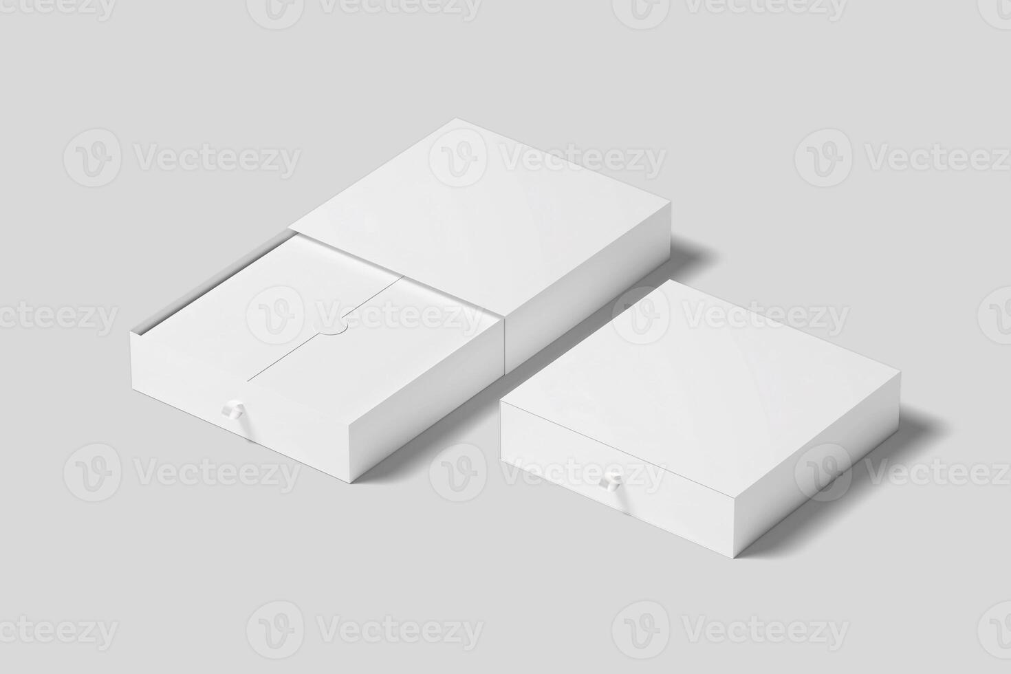Realistic Sliding Gift Box Illustration for Mockup. 3D Render. photo