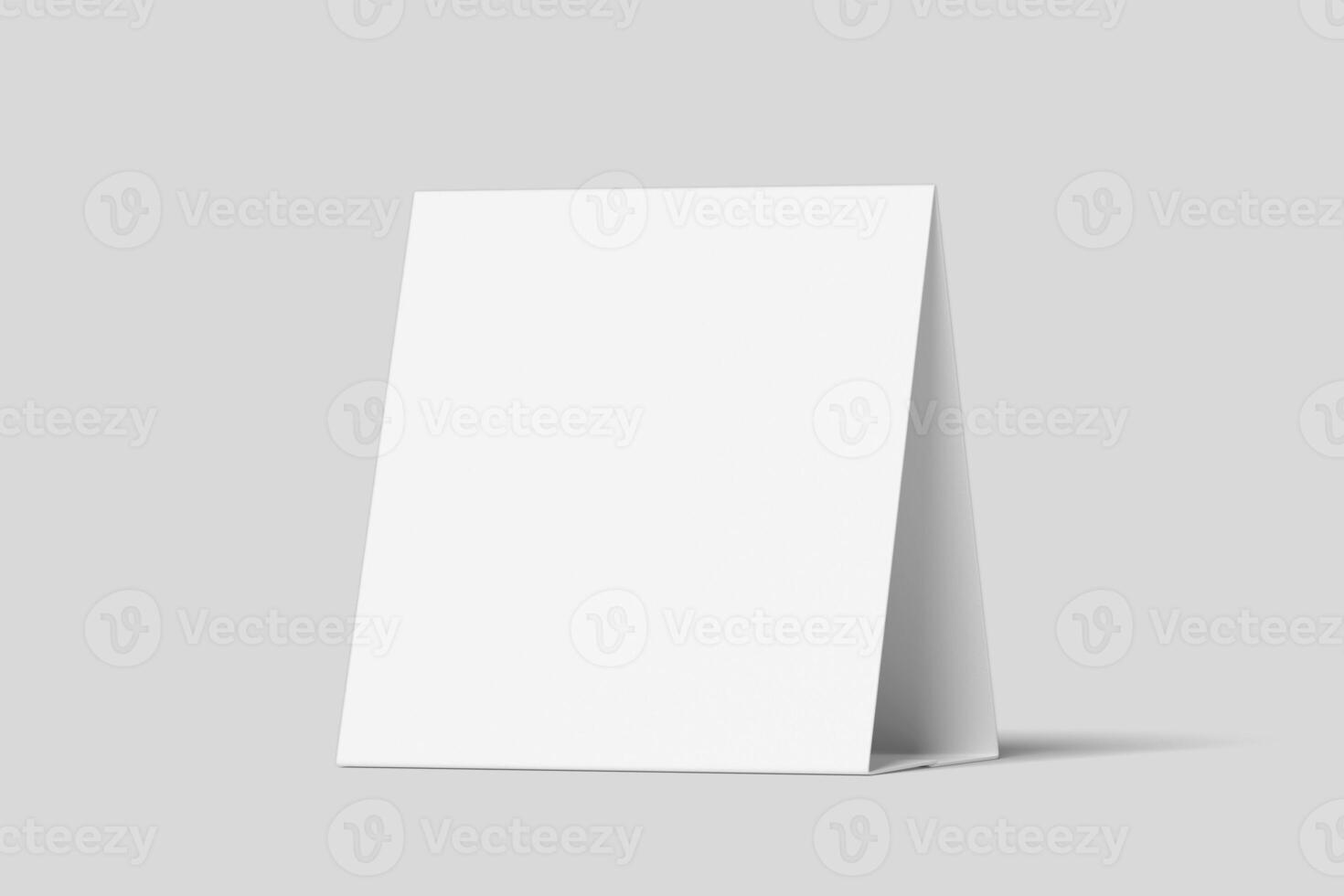 Realistic Table Tent Illustration for Mockup. 3D Render. photo