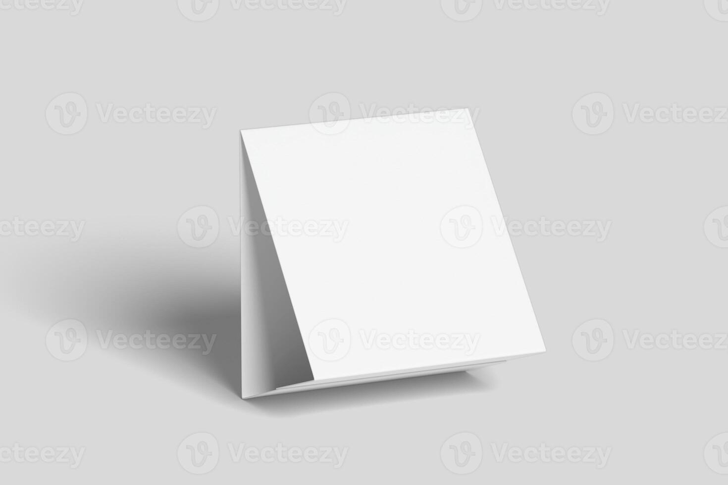 Realistic Table Tent Illustration for Mockup. 3D Render. photo