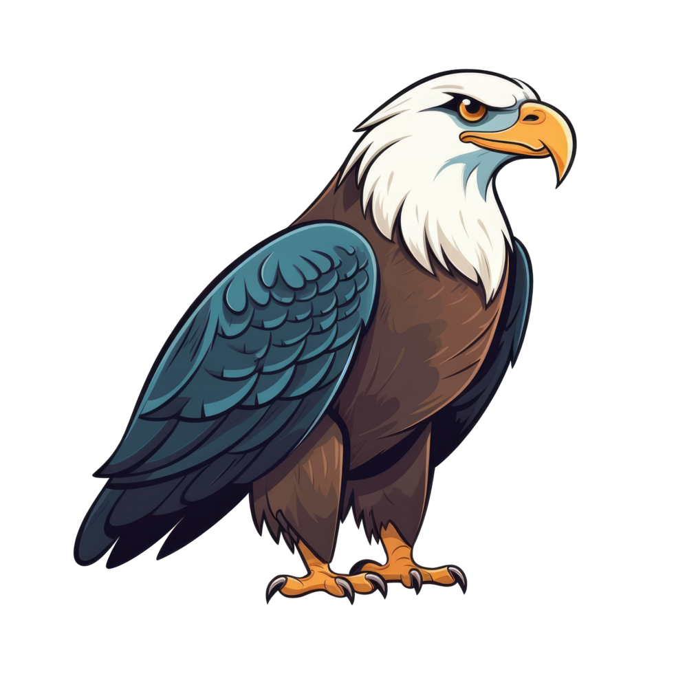 isolated eagle cartoon illustration png