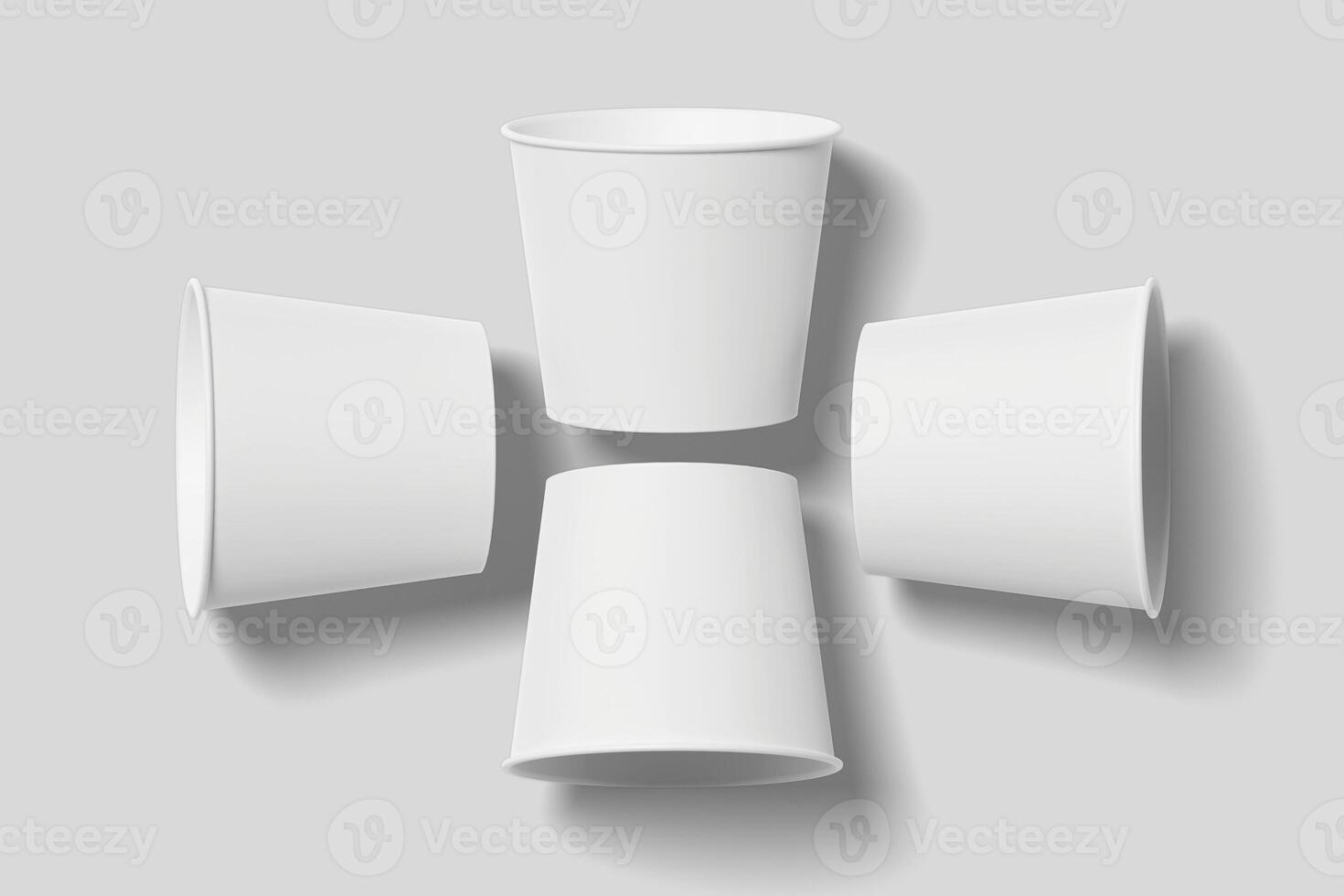 Realistic Pop Corn Bucket Illustration for Mockup. 3D Render. photo