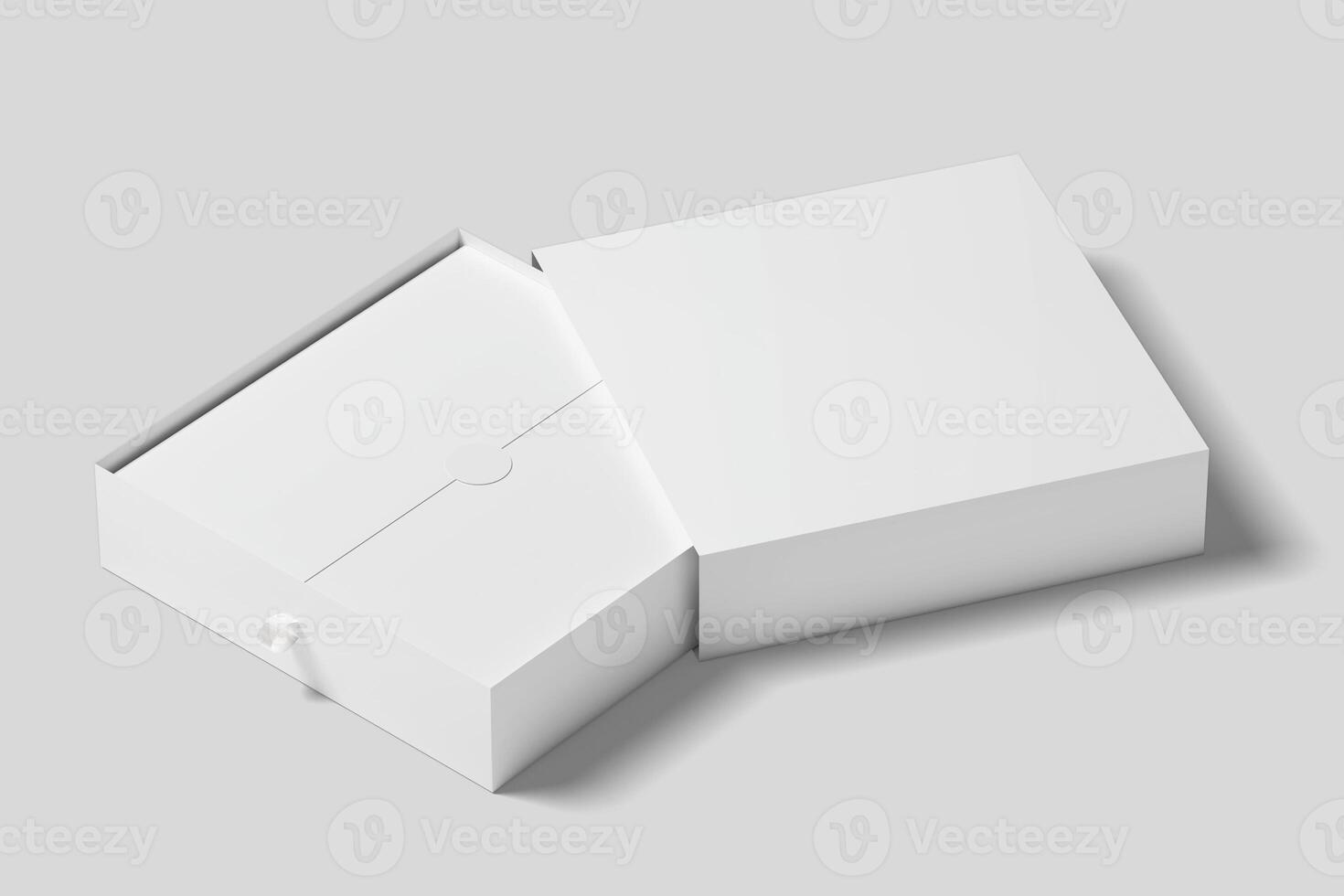 Realistic Sliding Gift Box Illustration for Mockup. 3D Render. photo