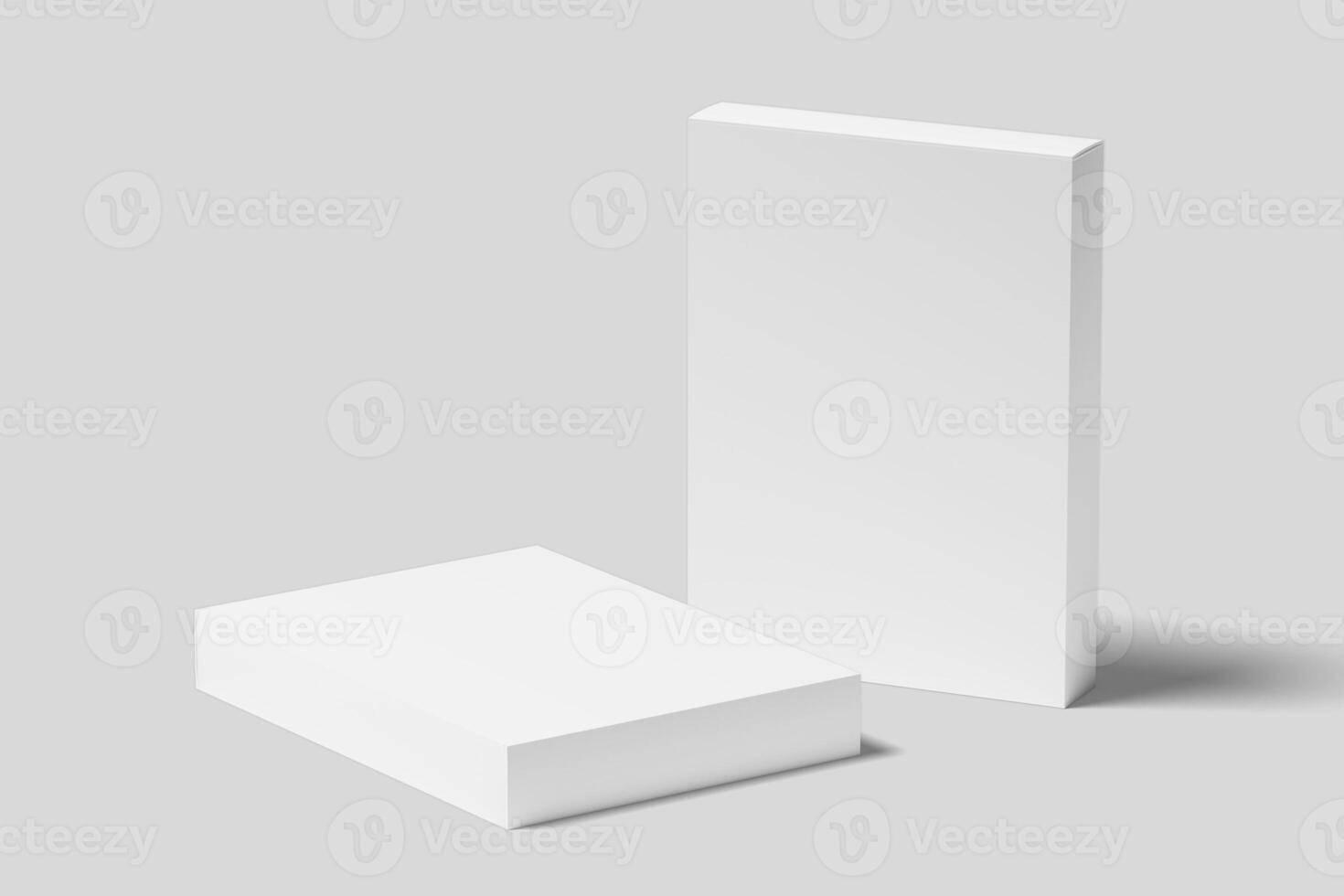 Realistic Software Box Packaging Illustration for Mockup. 3D Render. photo