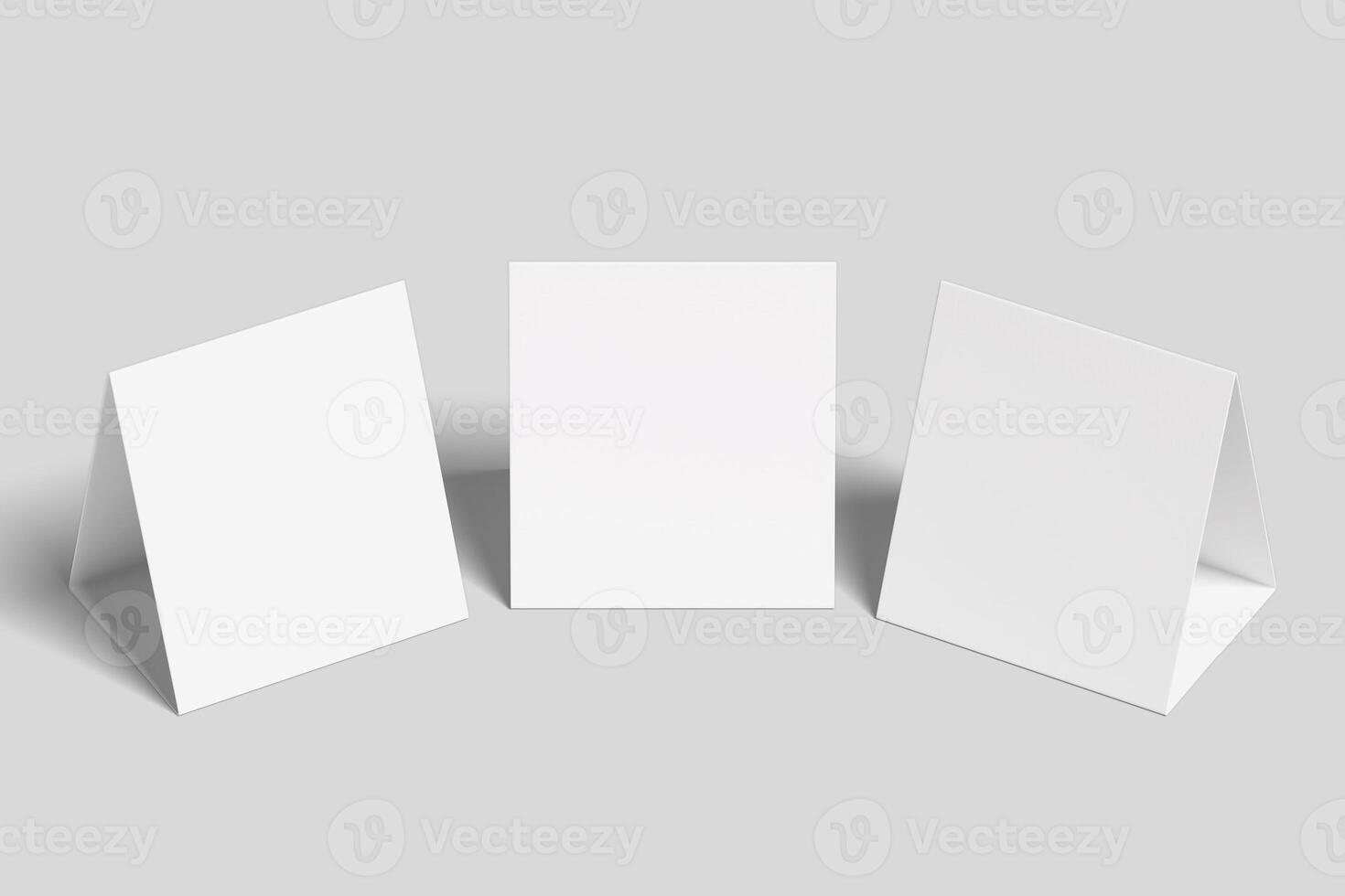 Realistic Table Tent Illustration for Mockup. 3D Render. photo