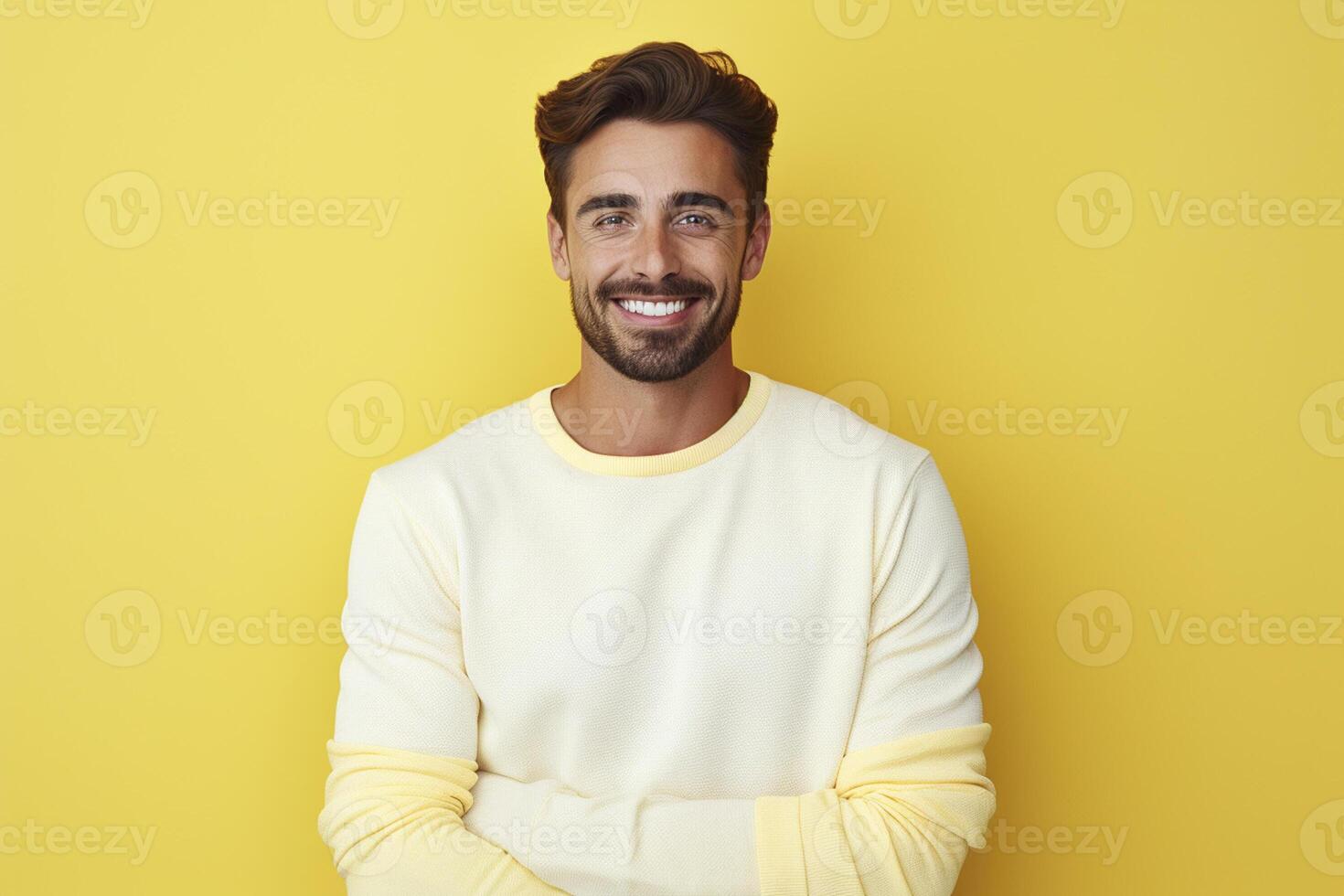 attractive handsome male model fashion portrait studio shot photo ai image