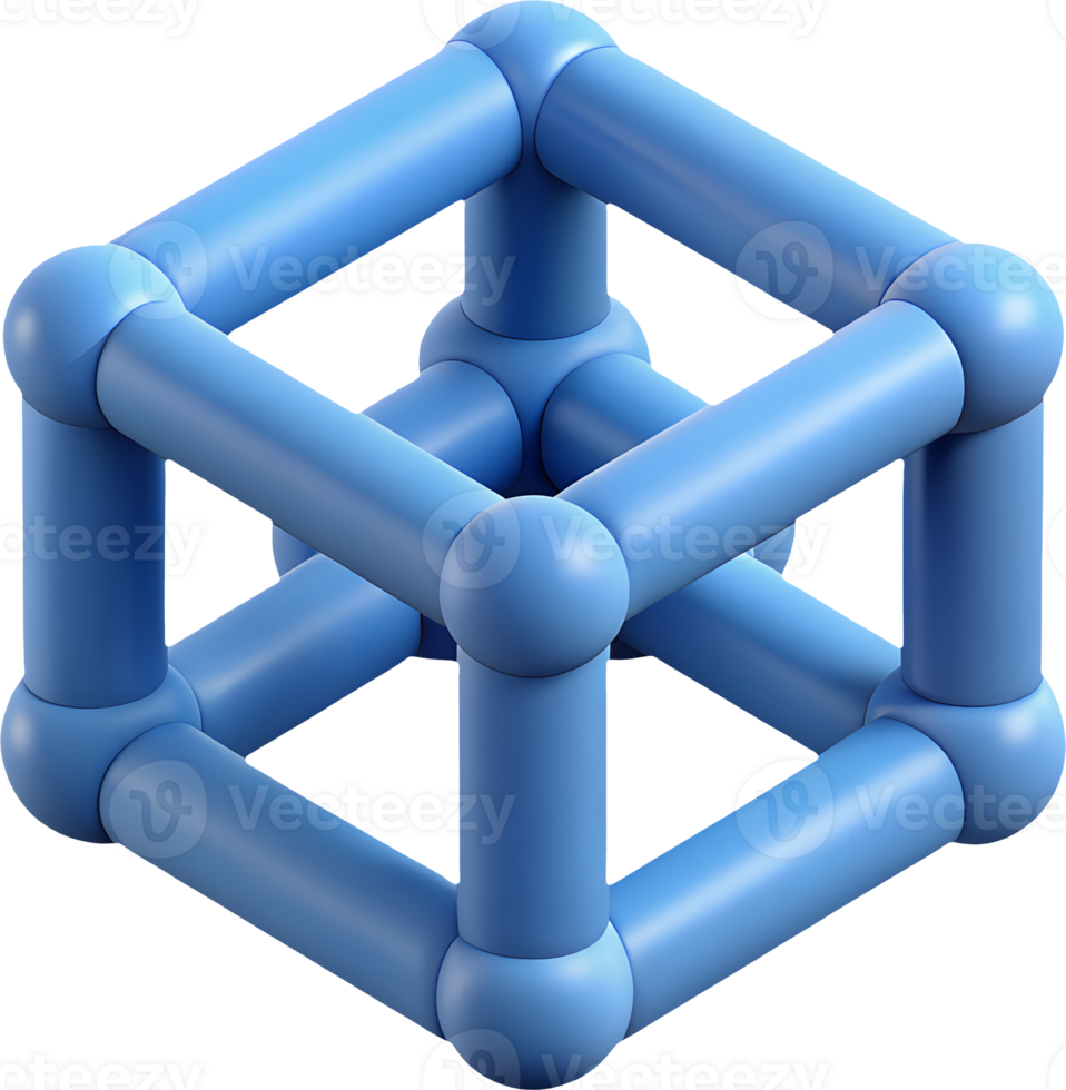 Minimalist 3D Cube Icon Representing Complex Structures png