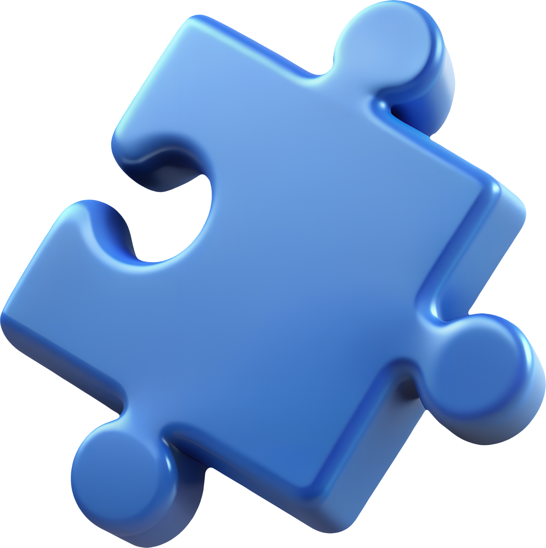 3d minimalist puzzle piece icon representing problem solving simple