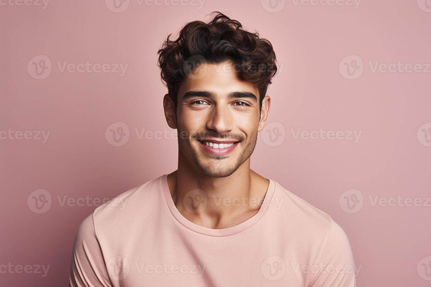 attractive handsome male model fashion portrait studio shot photo ai image