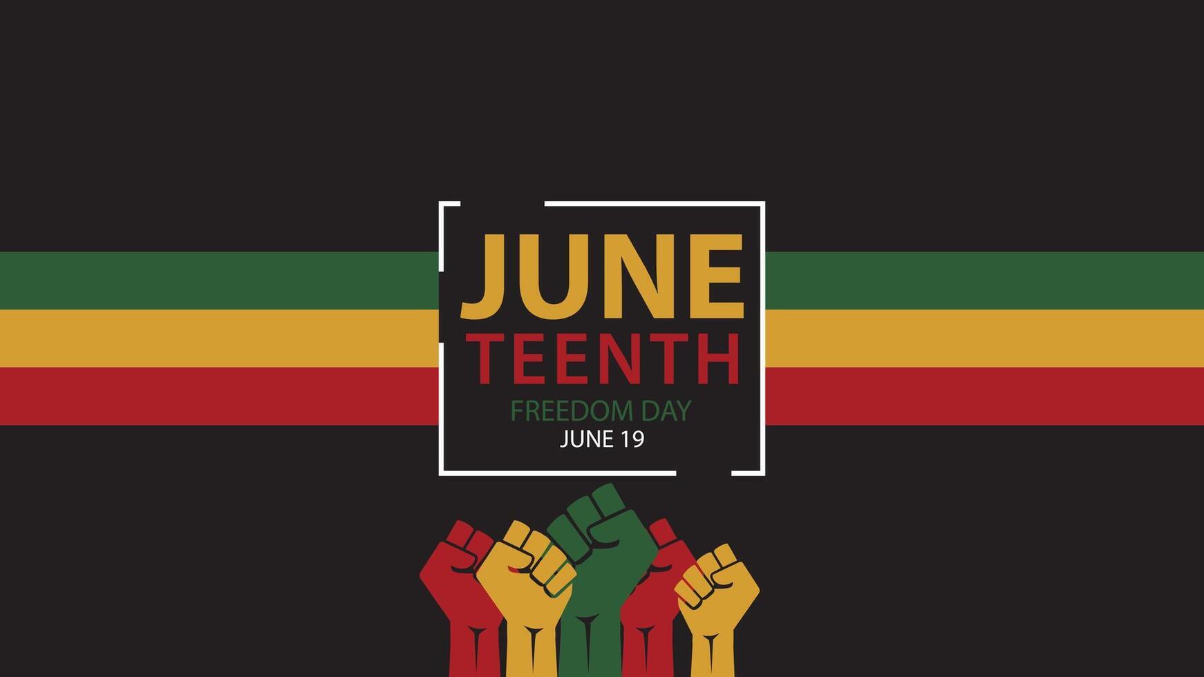 Juneteenth Freedom Day Abstract Background Design. vector