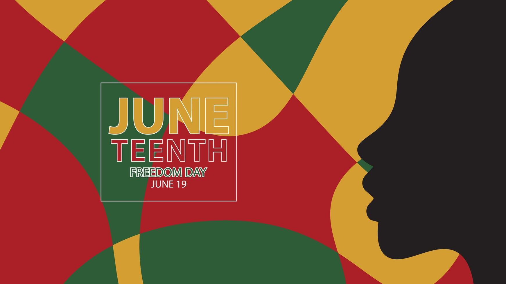 Juneteenth Freedom Day Abstract Background Design. vector