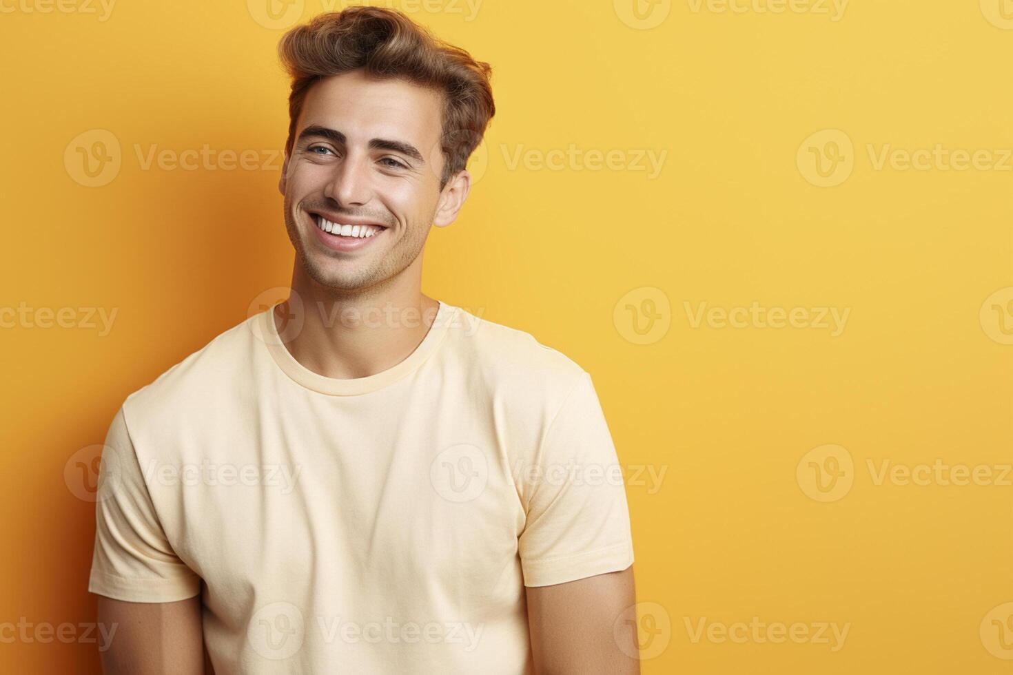 attractive handsome male model fashion portrait studio shot photo ai image