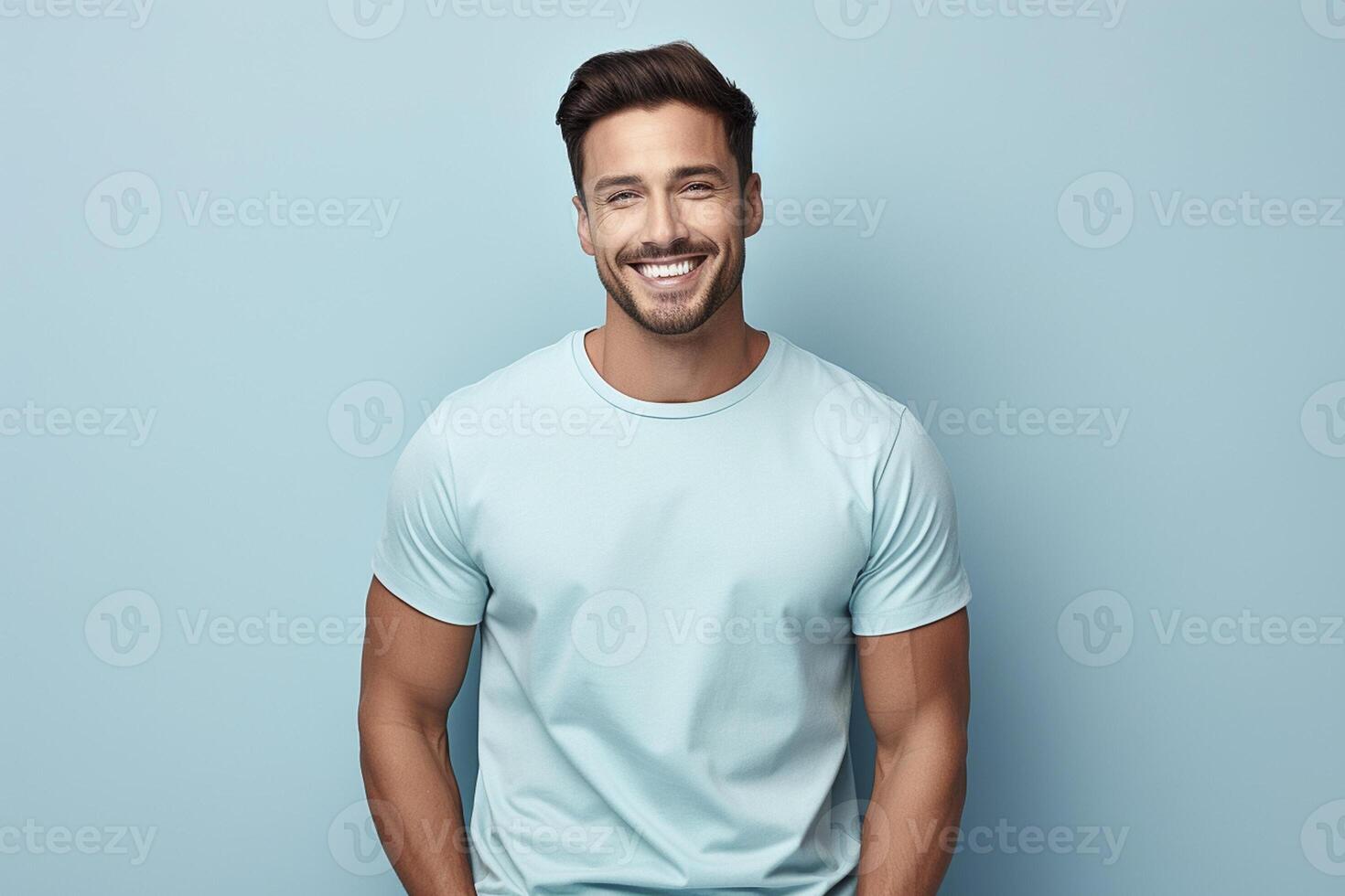 attractive handsome male model fashion portrait studio shot photo ai image