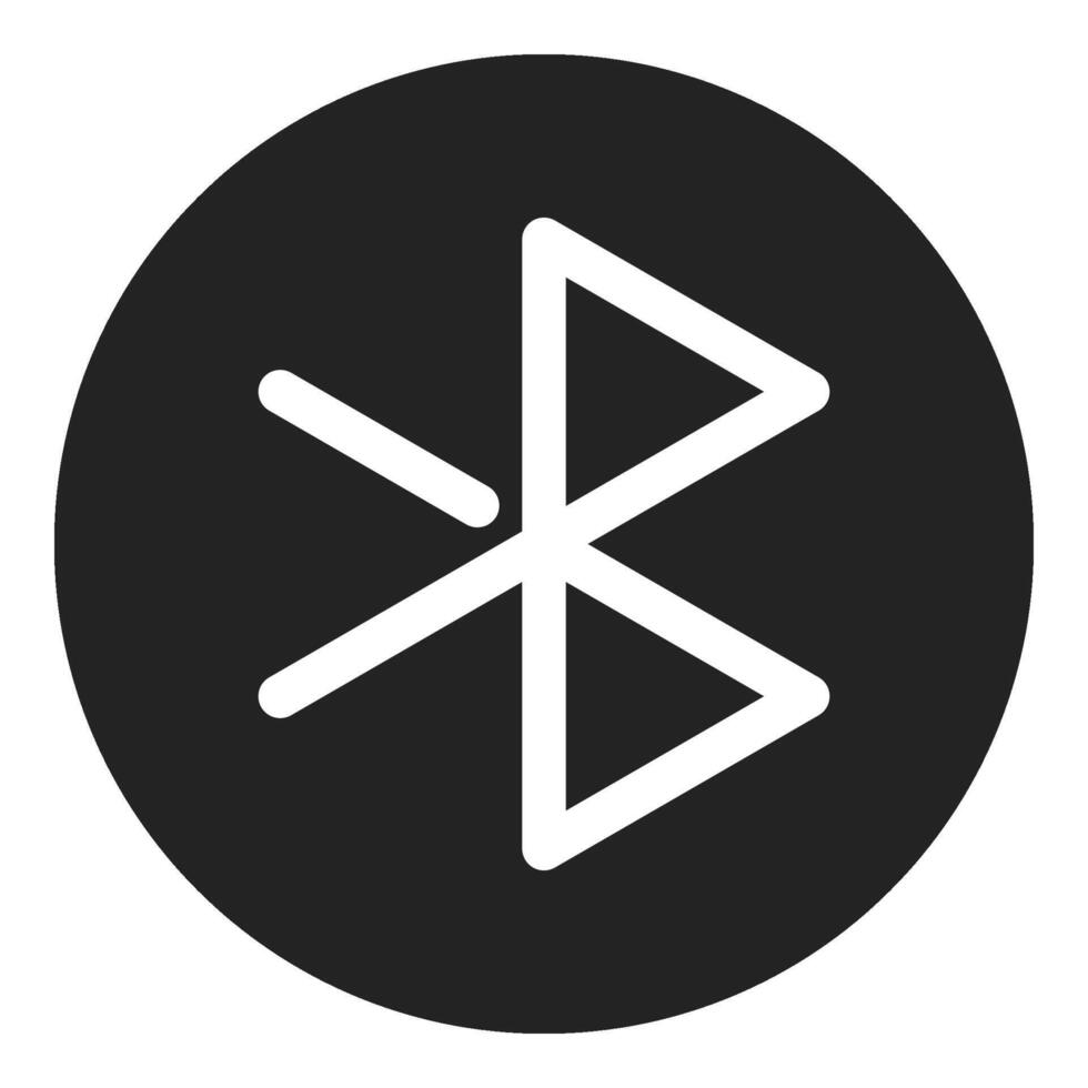 bluetooth symbol, simple icon quality interface vector