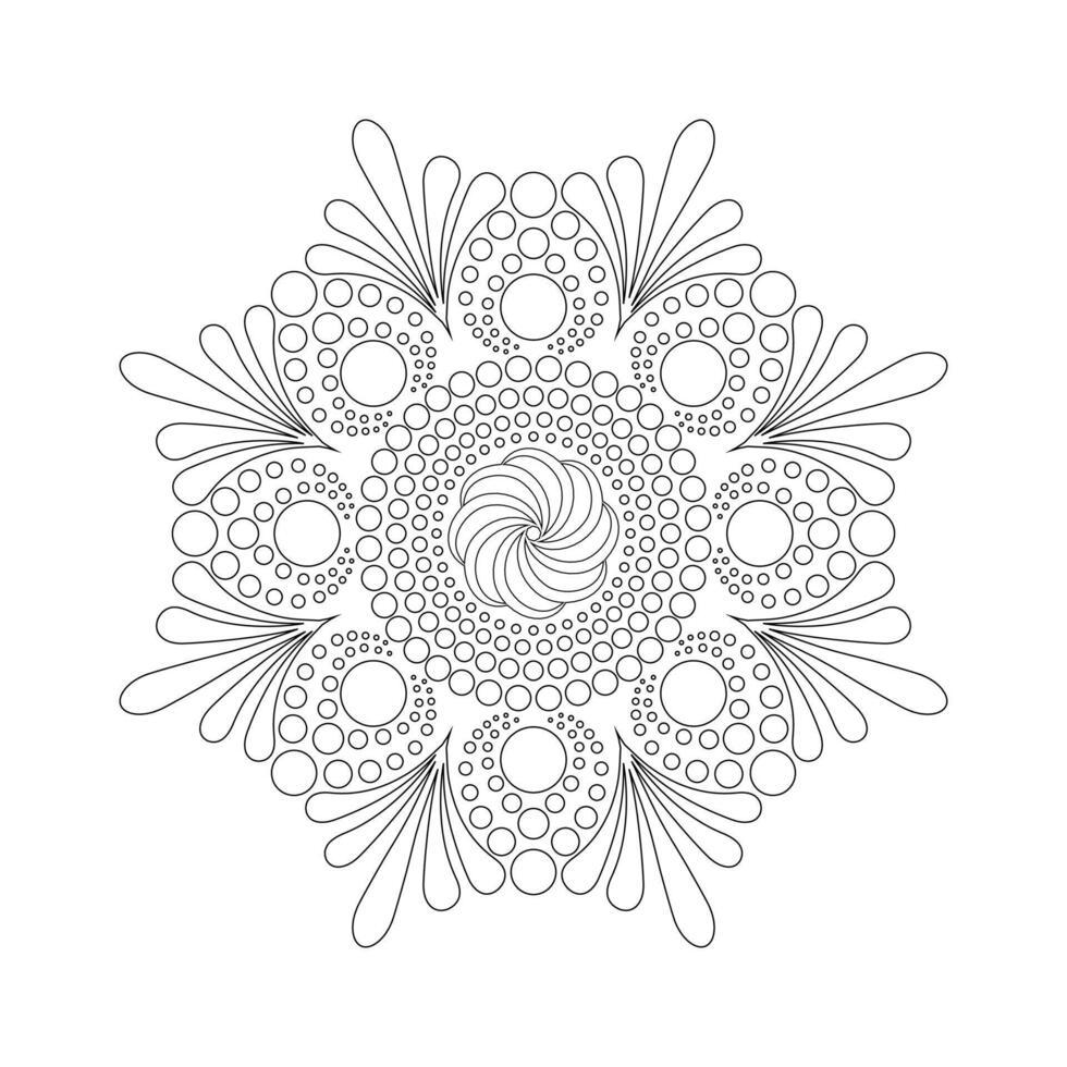 Abstract Indian ethnic style dot painting mandala, geometric lace pattern design for decorations, fabric, garment pettern, greetings card, invitations and other printings. vector