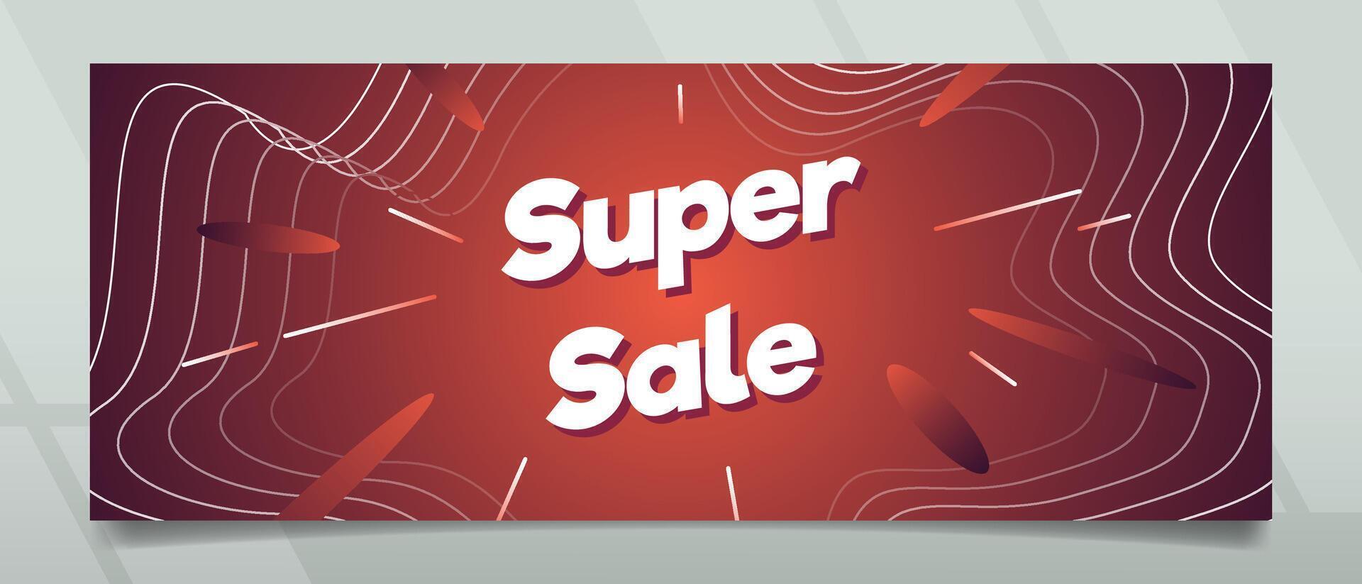 Super Sale Gradient Background Banner Design vector